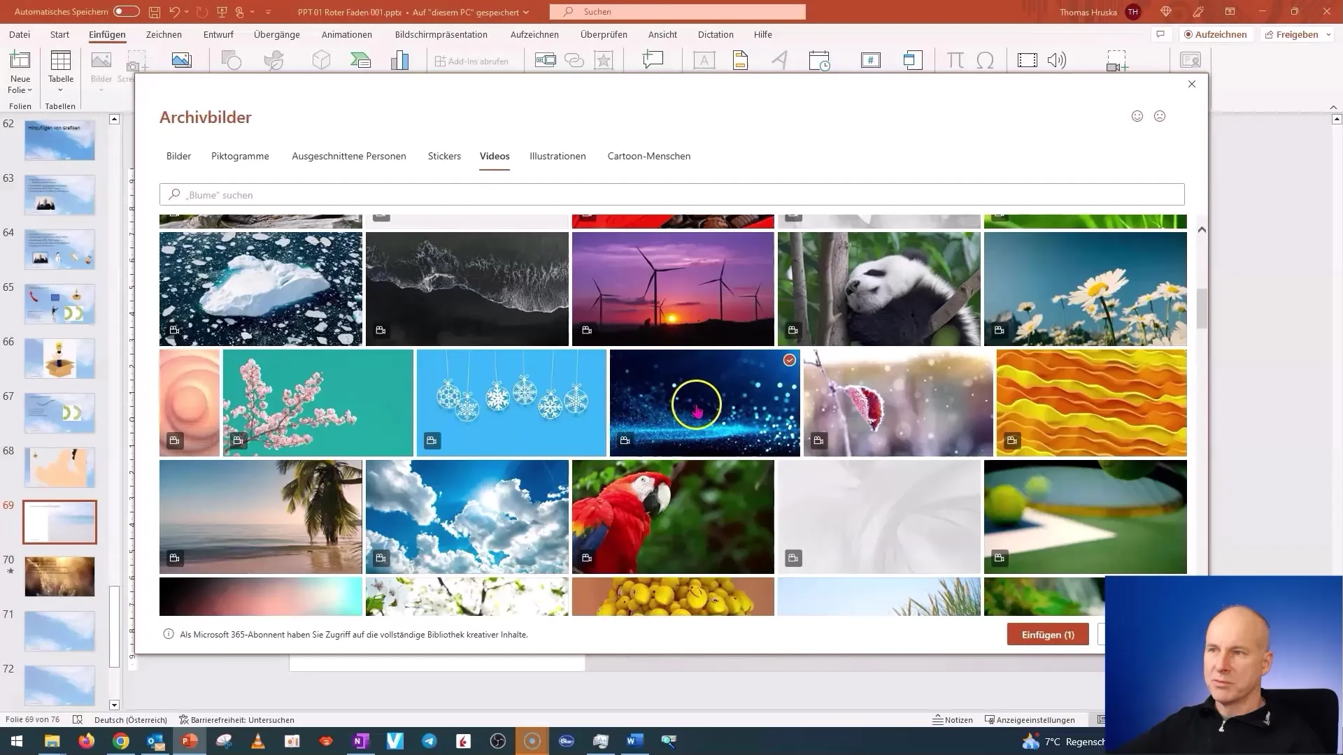 PowerPoint kursu: Resimler ve videoları profesyonel bir şekilde eklemek