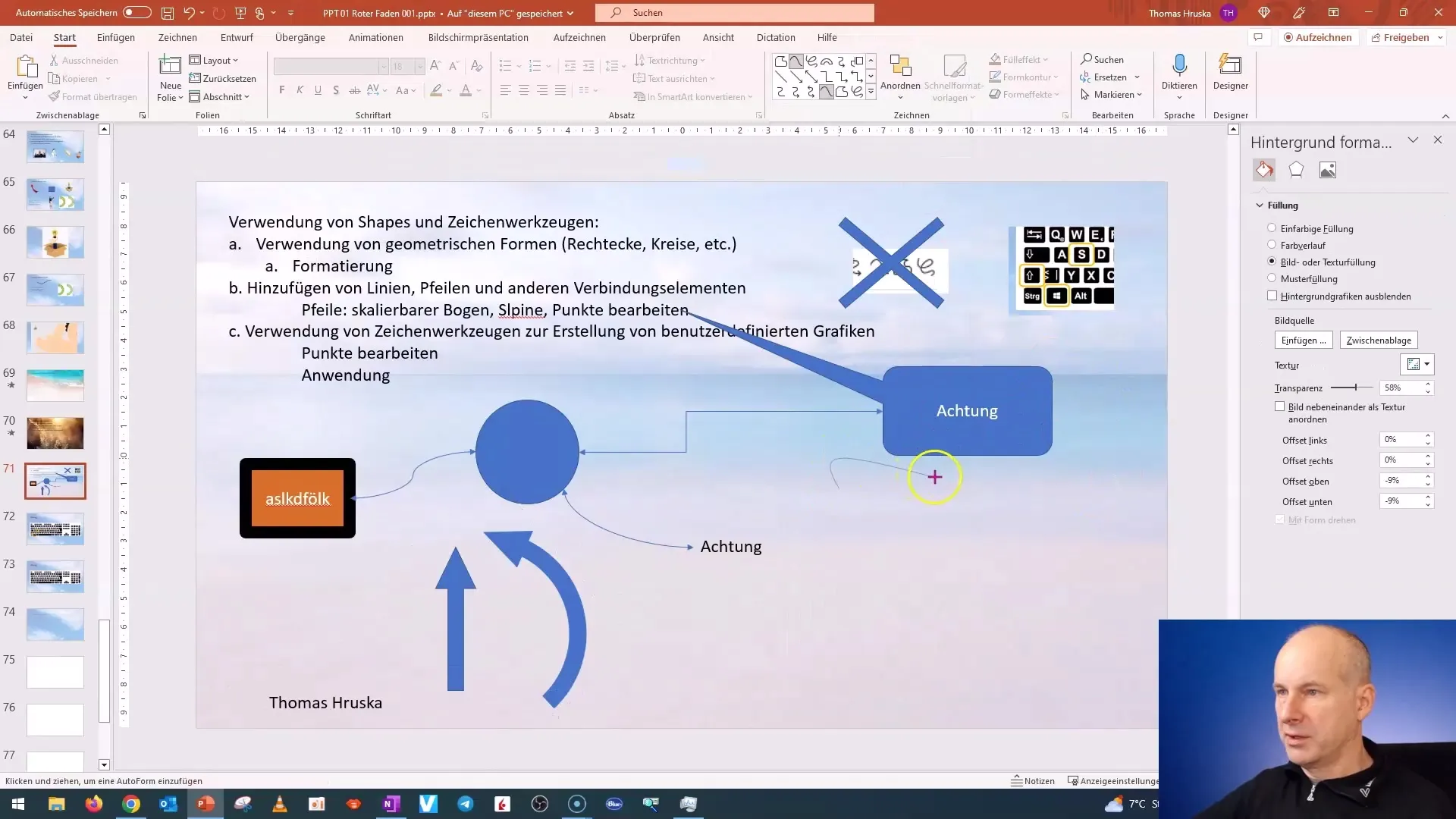 Kursus PowerPoint: Membuat Garis Bebas, Panah & Bentuk