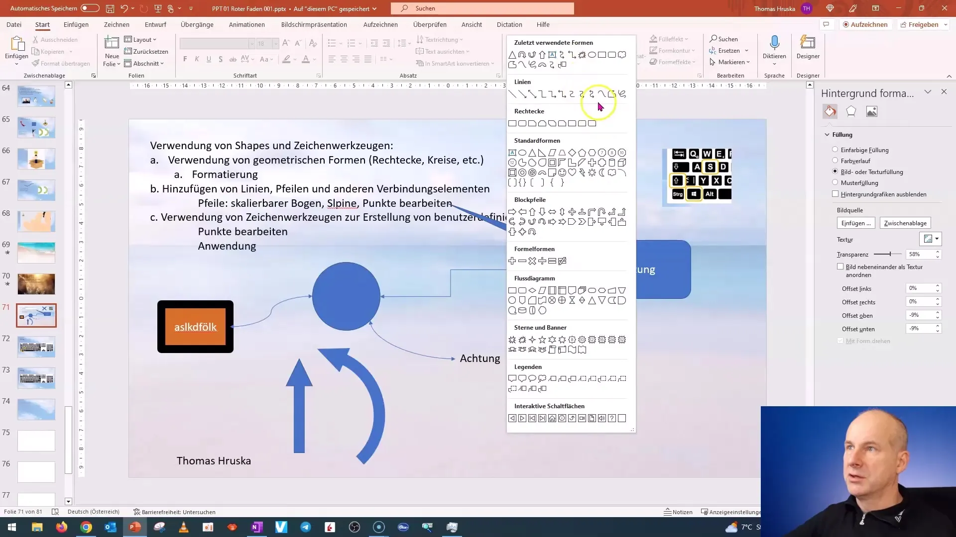 Cours PowerPoint : Créer des lignes à main levée, des flèches et des formes