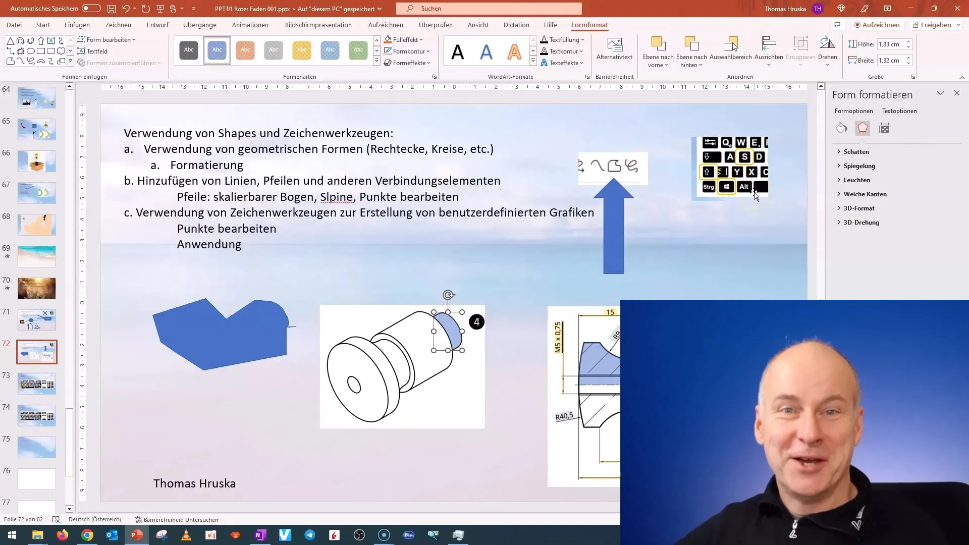 Korak-po-korak navodila za ustvarjanje in prilagajanje prostih oblik v programu PowerPoint