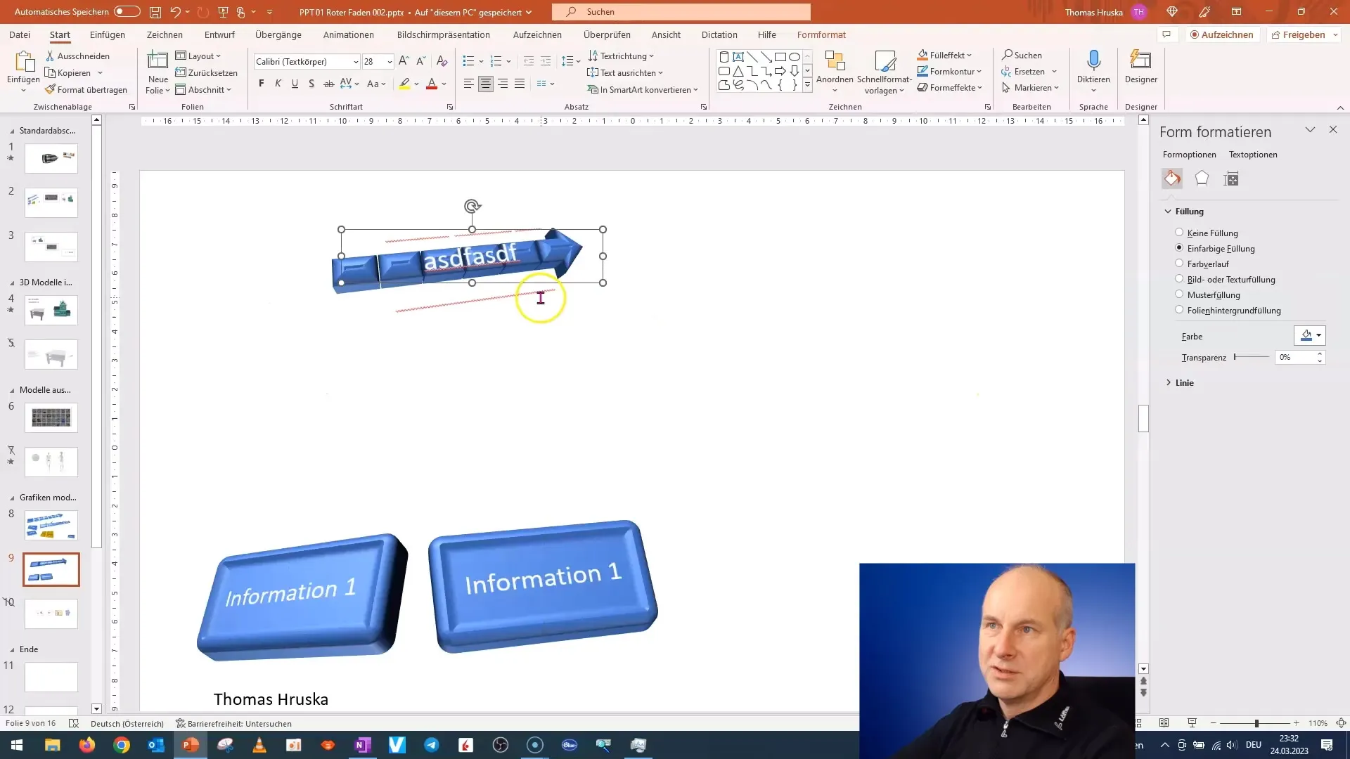 Rapide création d'un rapport de projet en 3D dans PowerPoint