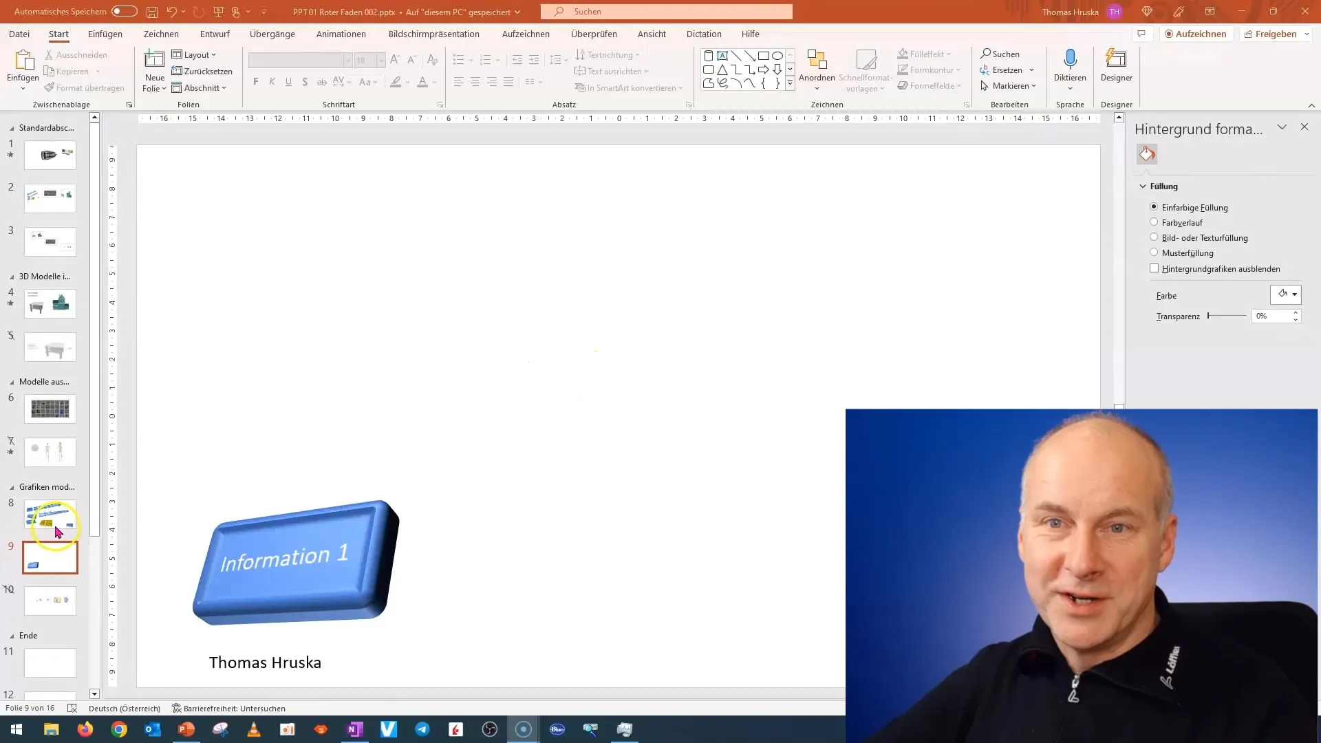 Quick creation of a 3D project report in PowerPoint