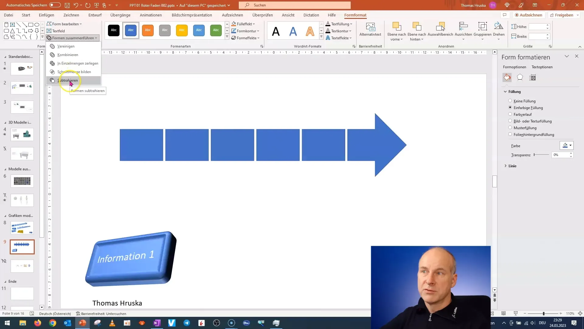 Quick creation of a 3D project report in PowerPoint