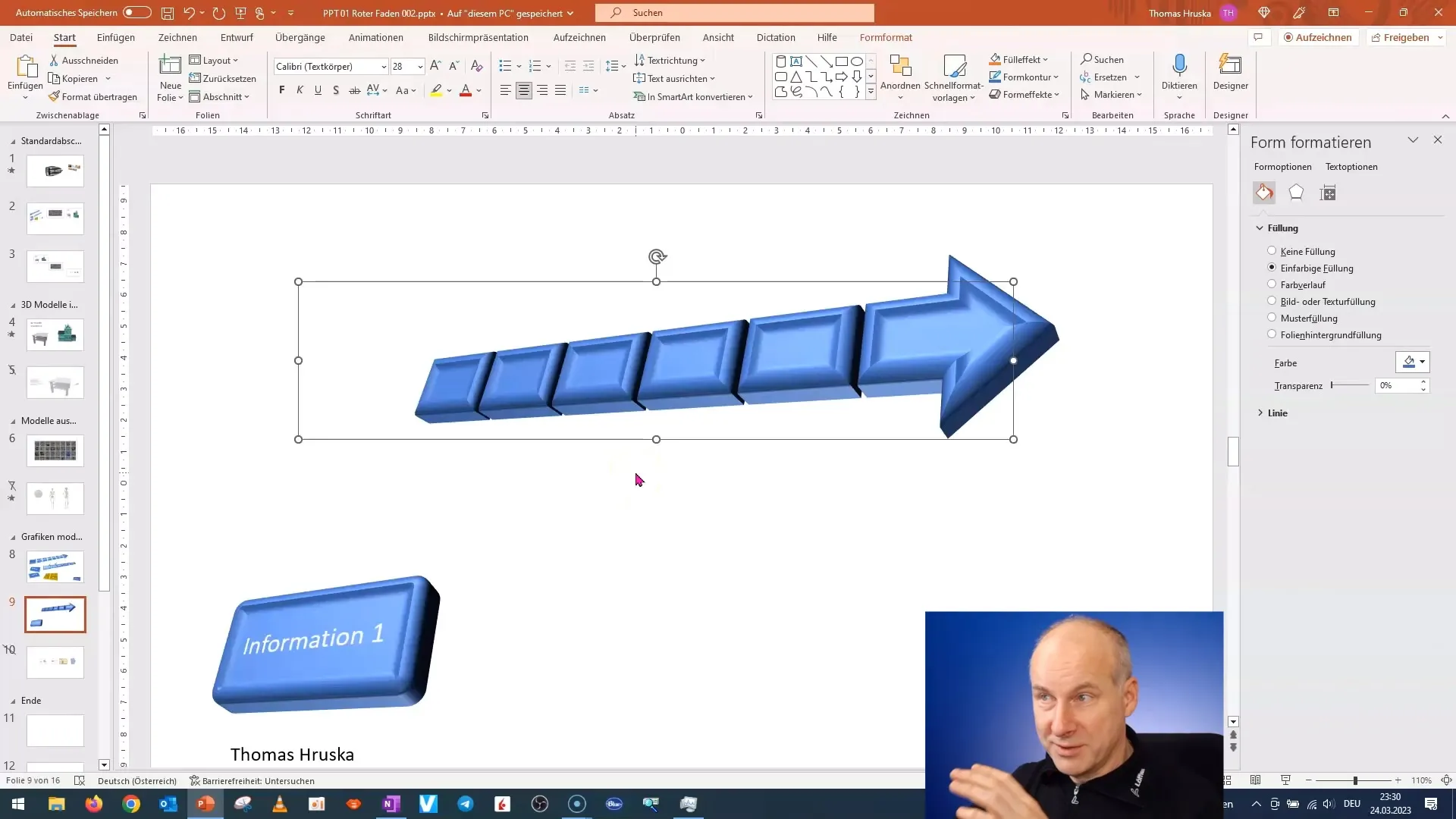 Hitra izdelava poročila 3D projekta v programu PowerPoint