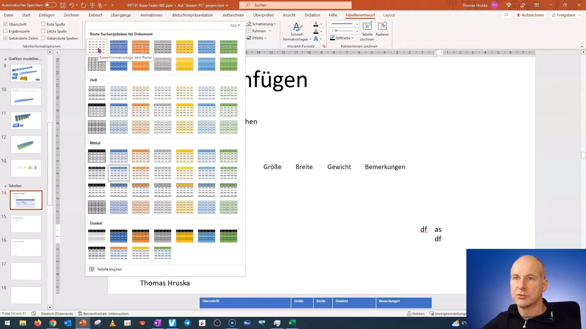 PowerPoint: Tabellen effizient einfügen und bearbeiten