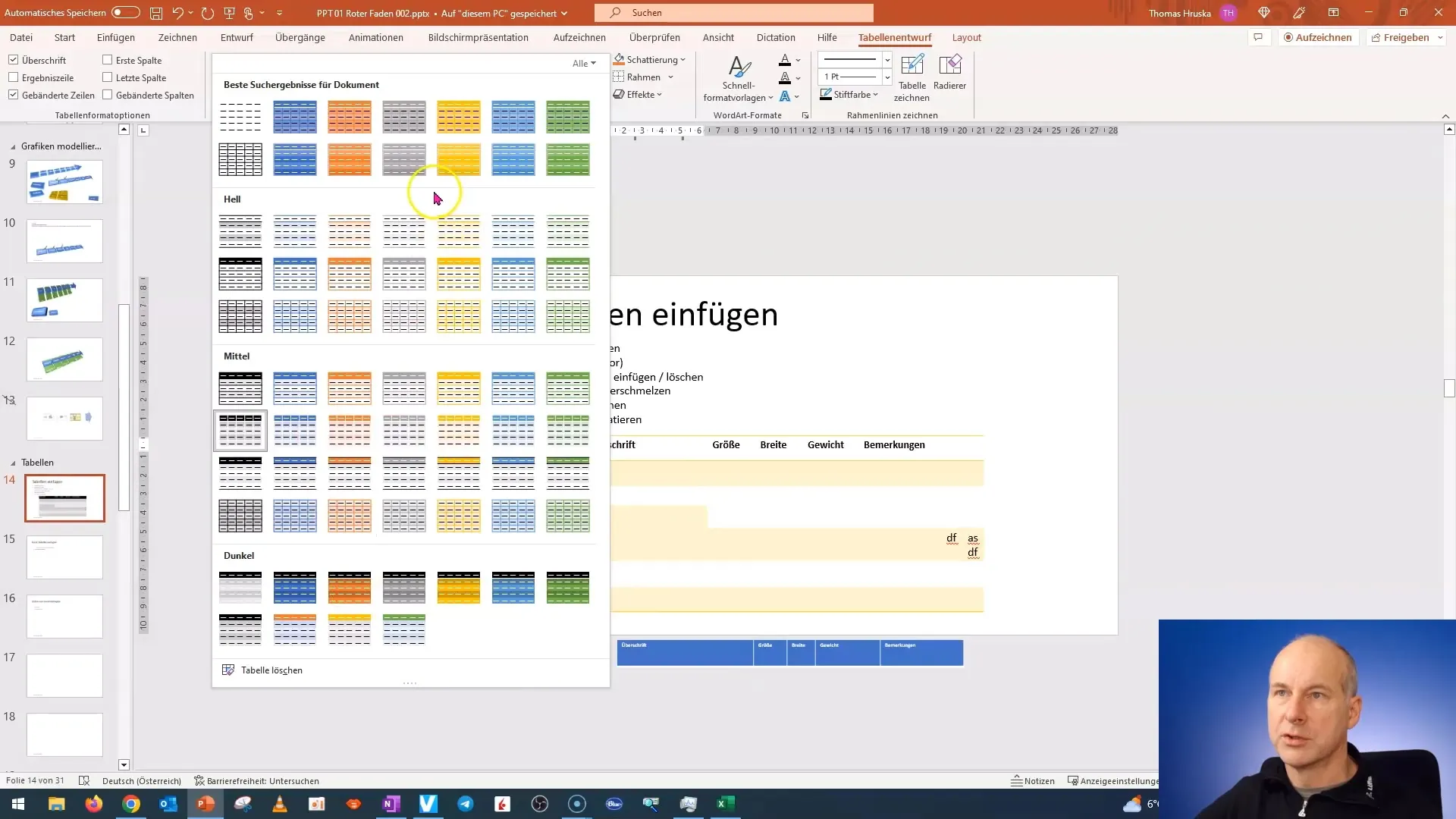 PowerPoint: Táblák hatékony beszúrása és szerkesztése