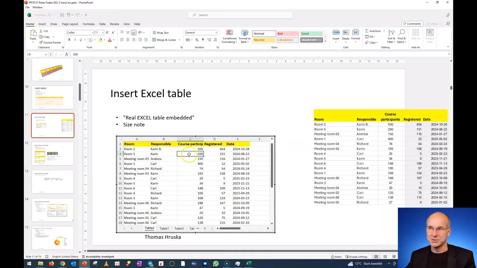 Kursus PowerPoint: Cara menghindari risiko saat menyisipkan data