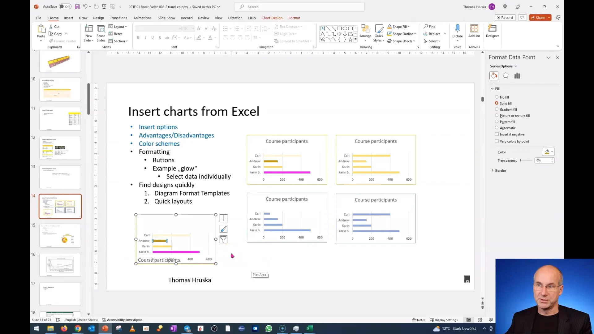 Cours PowerPoint : Comment éviter les risques lors de l'incorporation de données