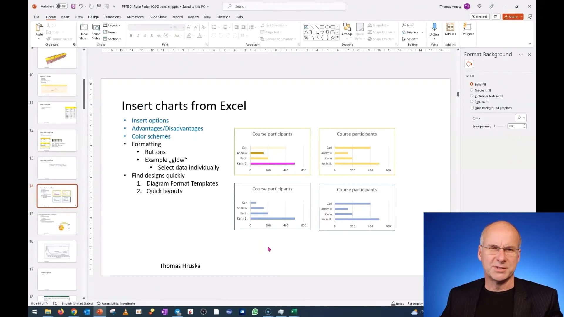 Kursus PowerPoint: Cara menghindari risiko saat menyematkan data