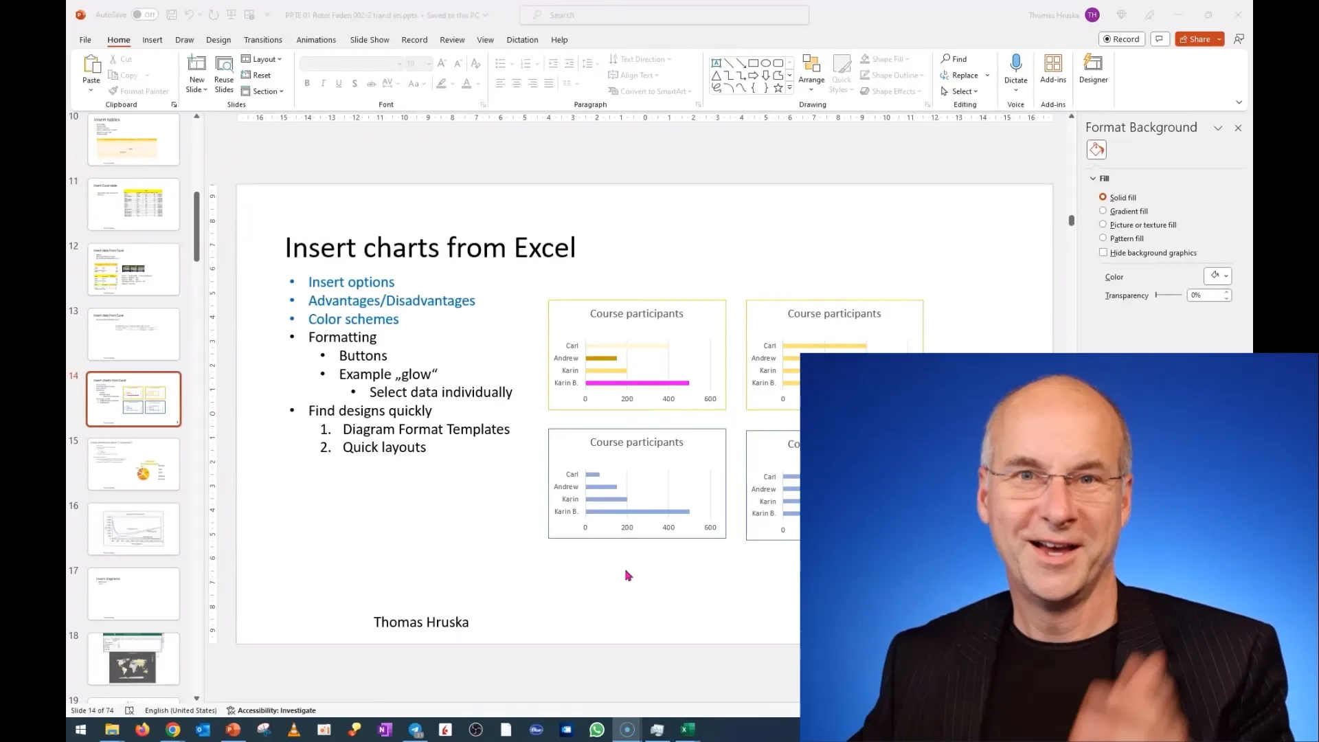 Kursus PowerPoint: Cara menghindari risiko saat menyisipkan data