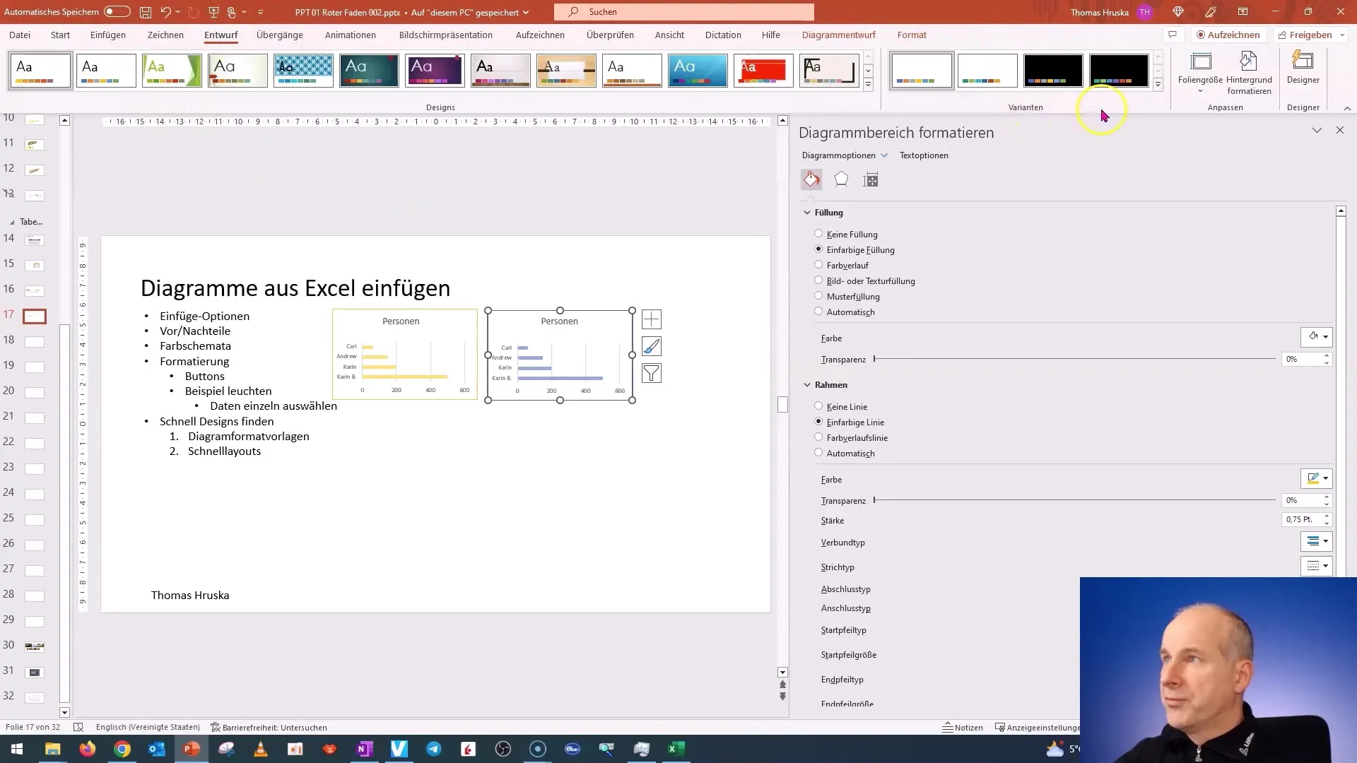 Masukkan diagram ke dalam PowerPoint dengan efisien dan gunakan skema warna yang optimal