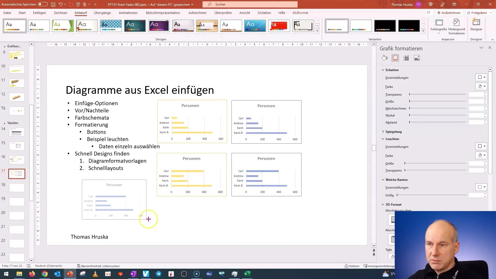 Insérer des diagrammes de manière efficace dans PowerPoint et utiliser des schémas de couleurs optimisés