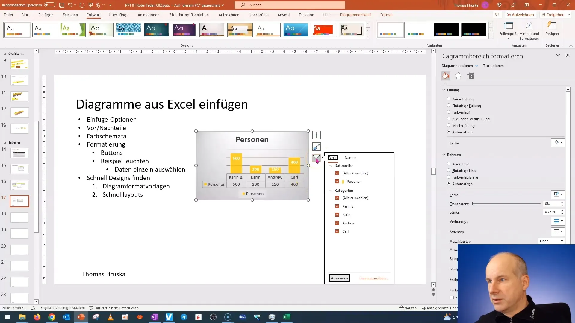 Ovladaj oblikovanje diapozitivov z PowerPoint-diagrami