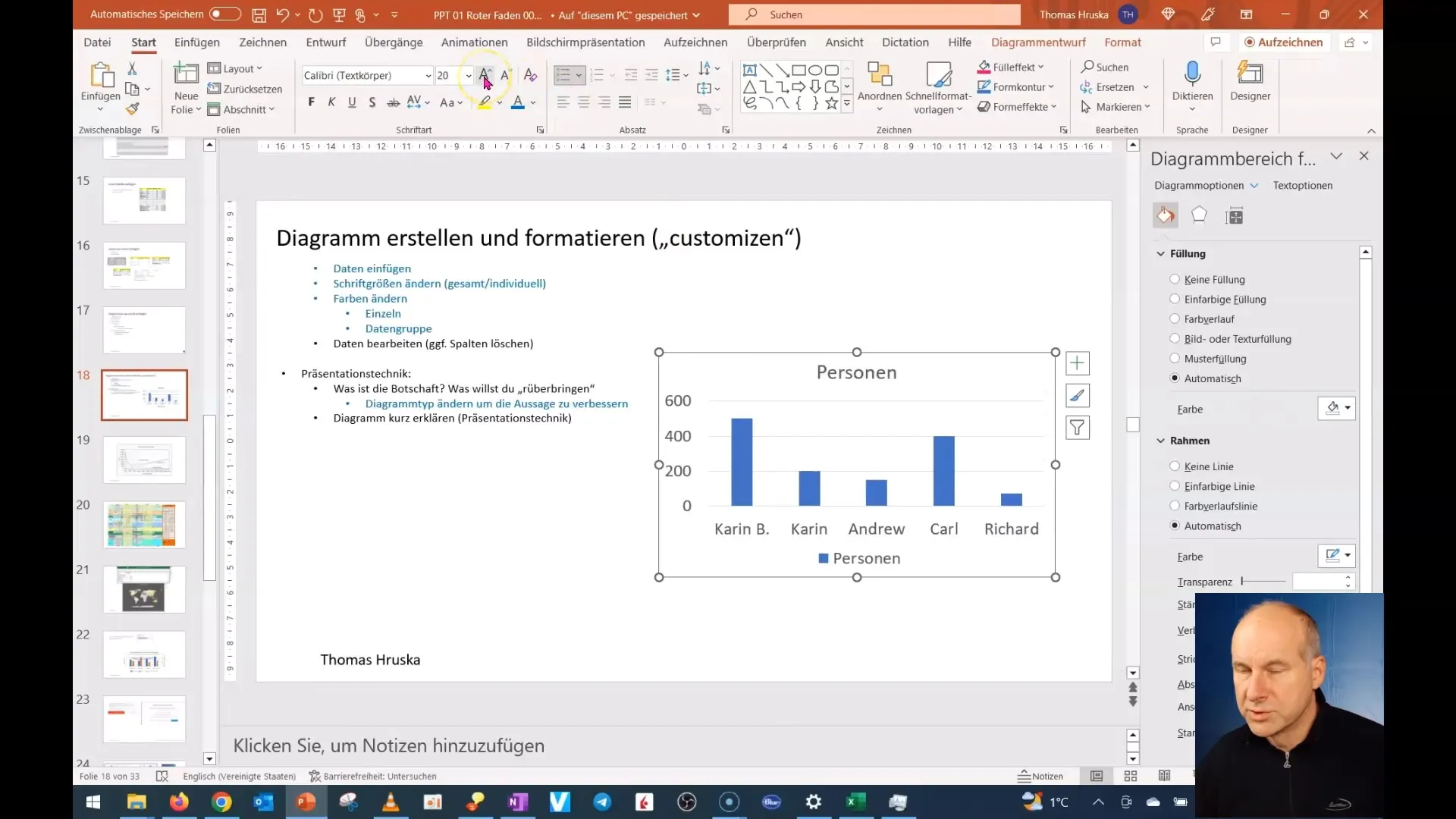 Luua ja kohandada diagramme PowerPointis