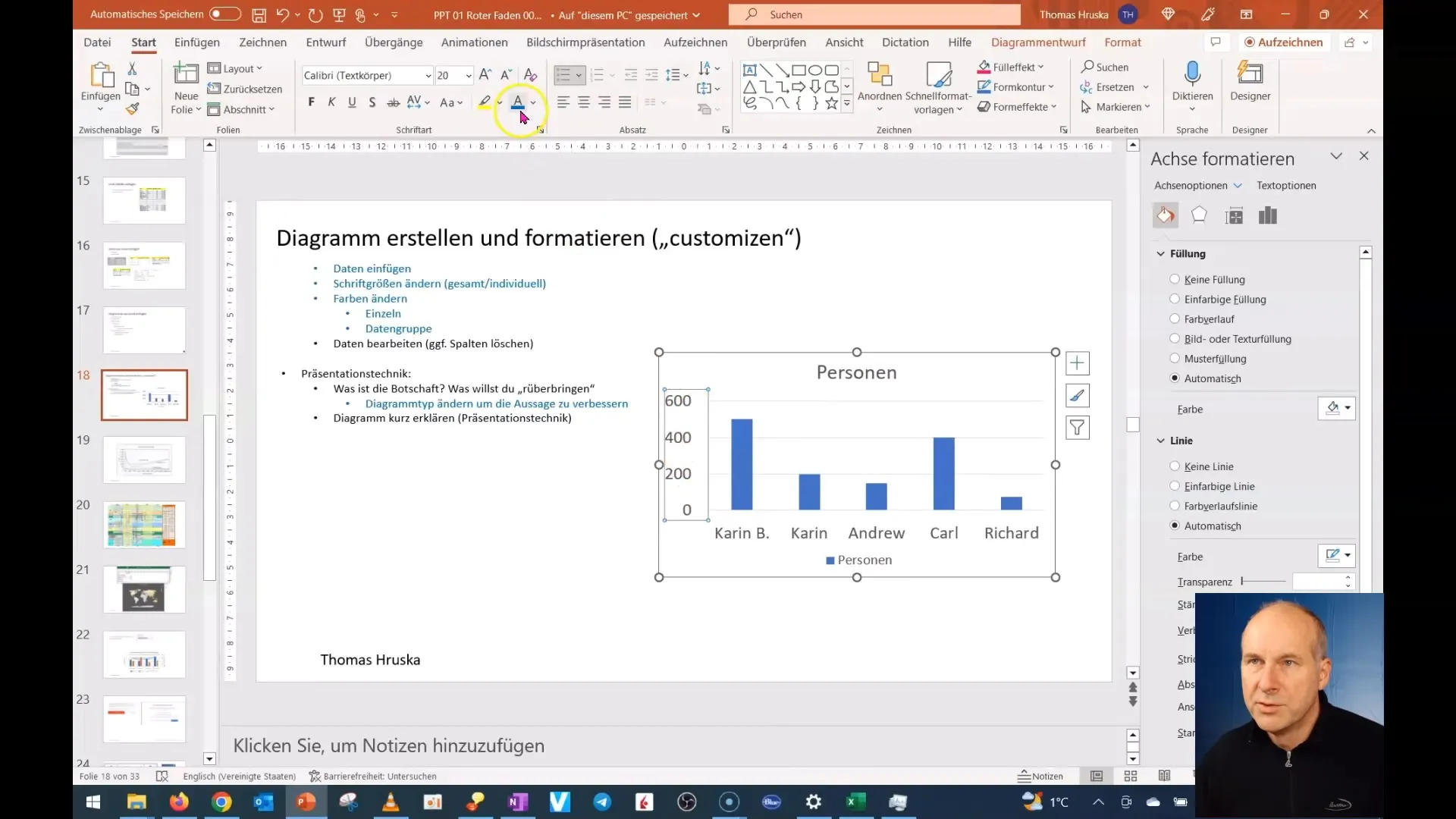 Luua ja kohandada diagramme PowerPointis