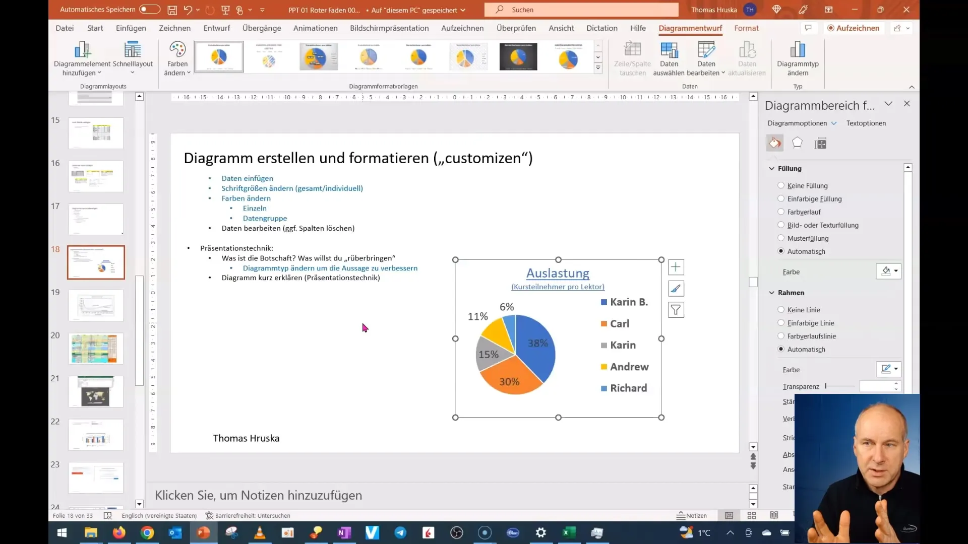 Optimalizujte obsah diagramu v PowerPointe – postup za postupom