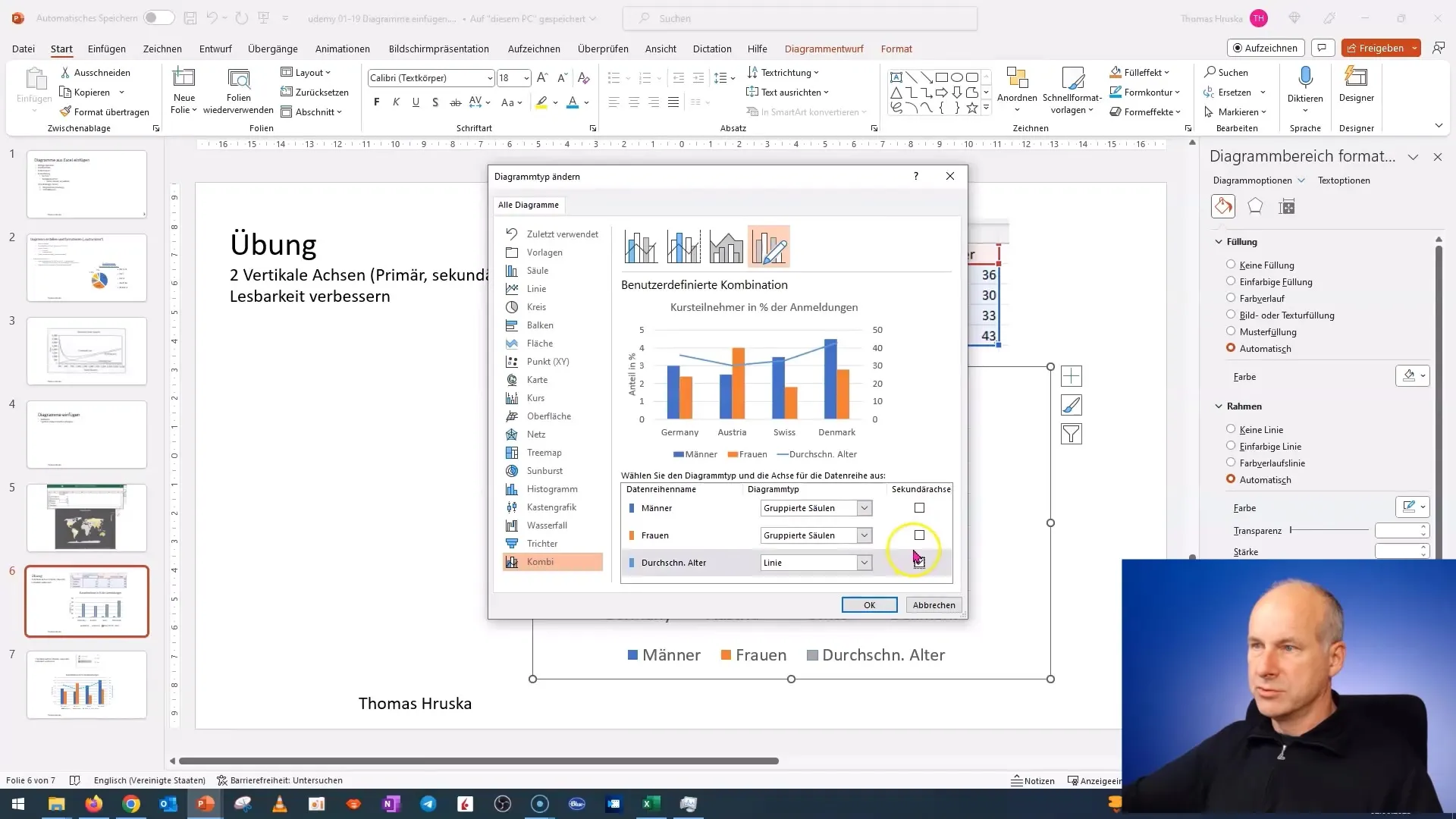 Create a chart with a secondary axis in PowerPoint - Step by step