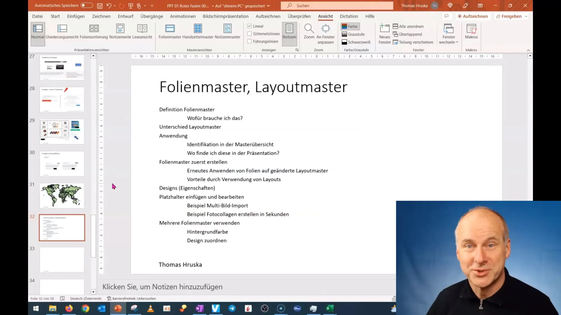 PowerPoint-kurs: Foliehuvudman i detalj