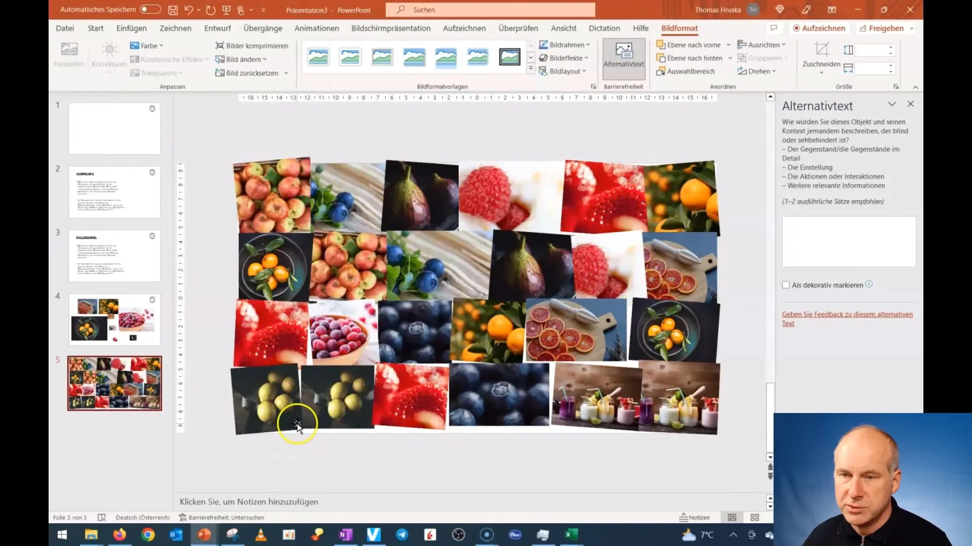 Create photo collages efficiently with PowerPoint