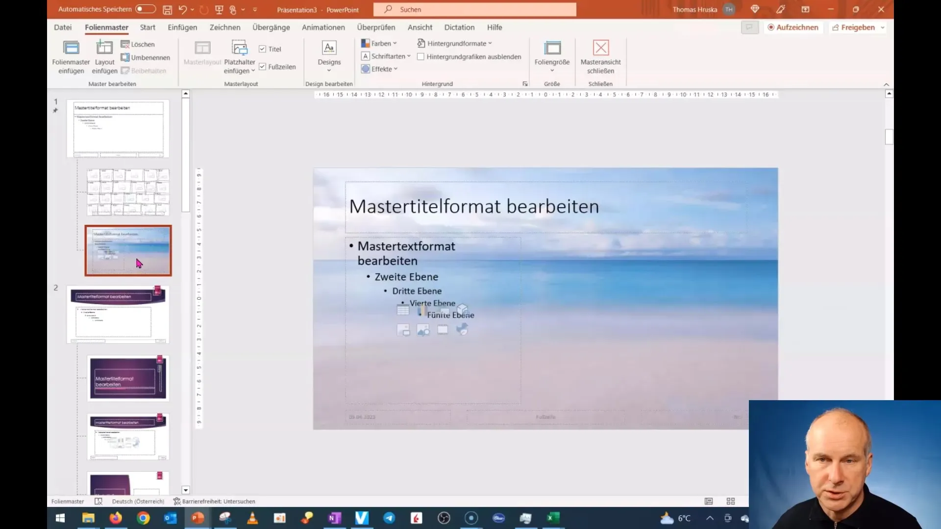 Desain latar belakang profesional di PowerPoint