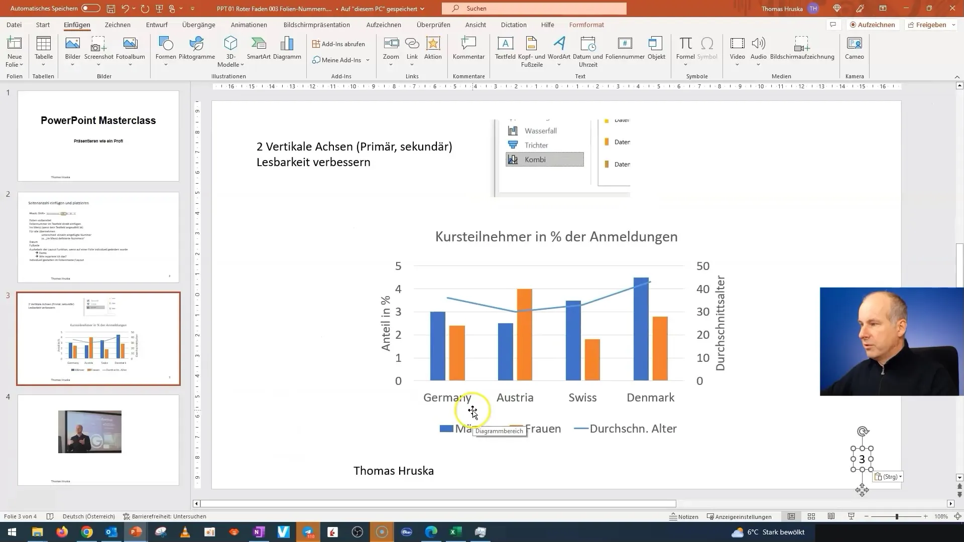 Използване на страници с ефективни номера в PowerPoint