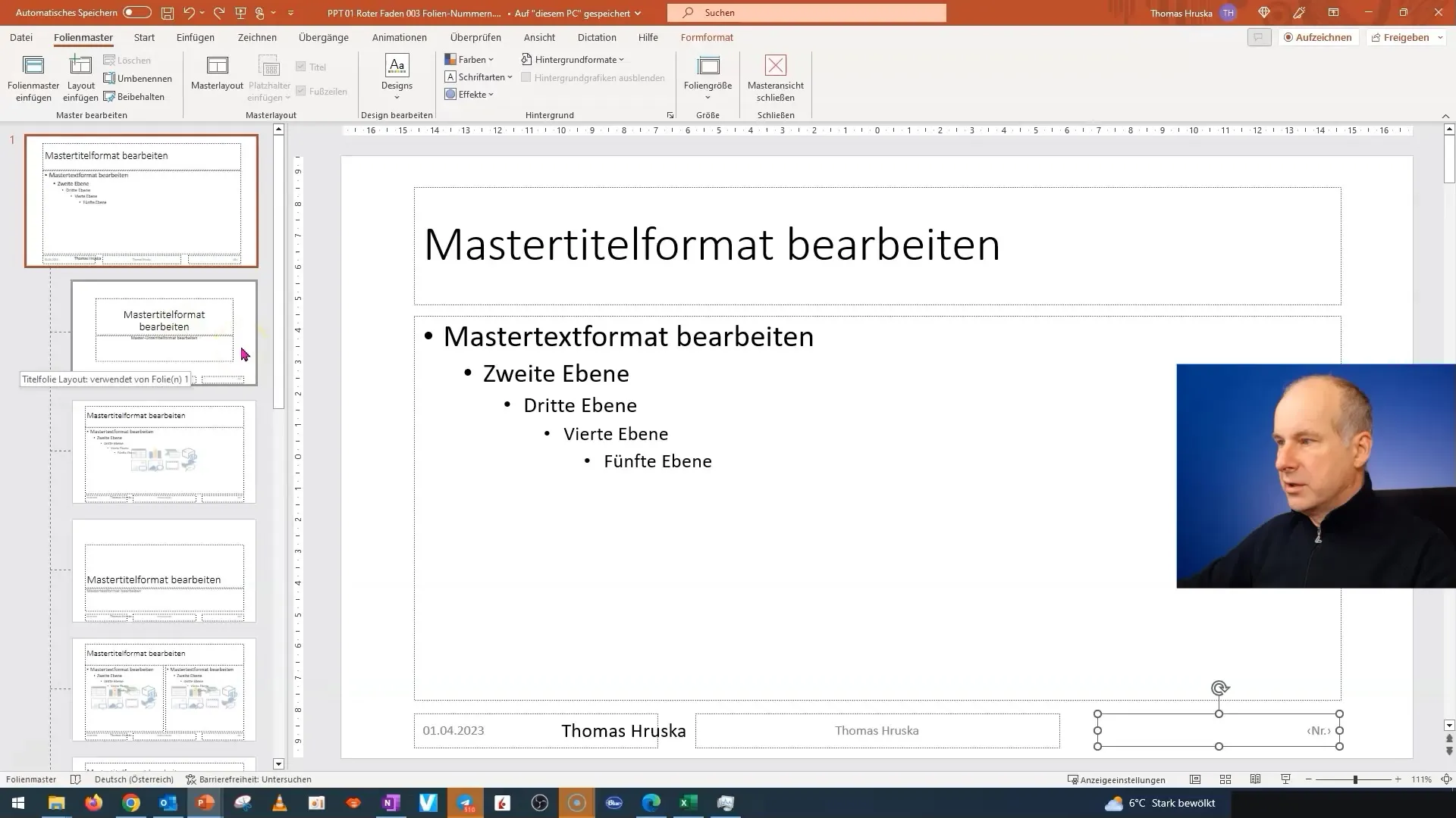 Rediger overskrift og bunntekst effektivt i PowerPoint