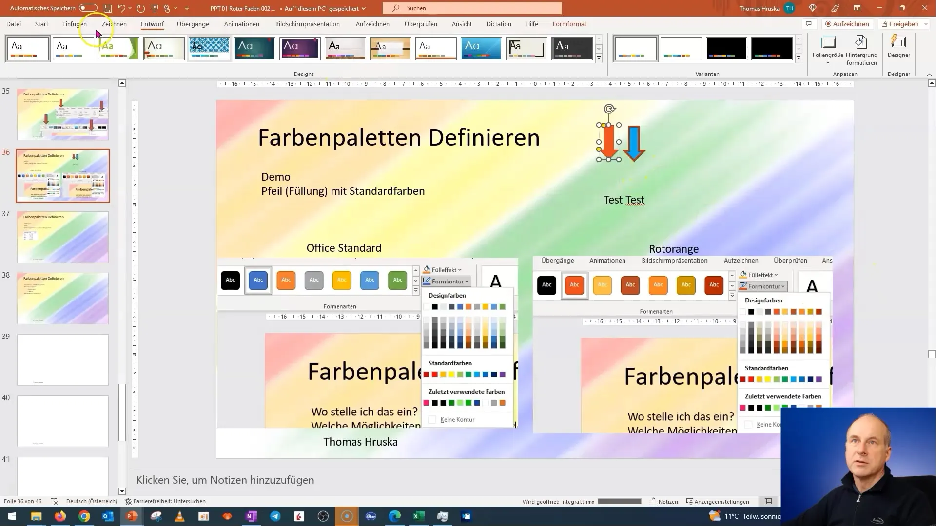 Ustvarjanje in prilagajanje strokovnih barvnih shem v programu PowerPoint