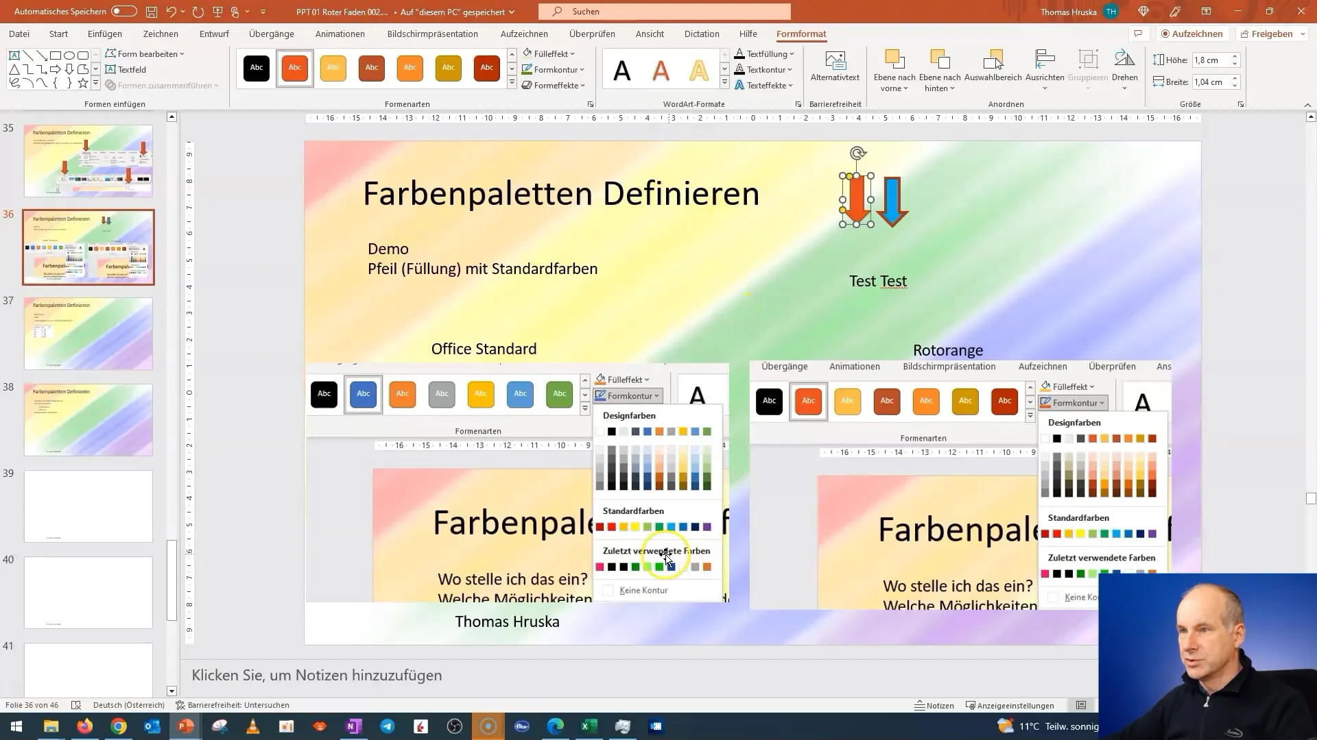 Ustvarjanje in prilagajanje profesionalnih barvnih shem v PowerPointu