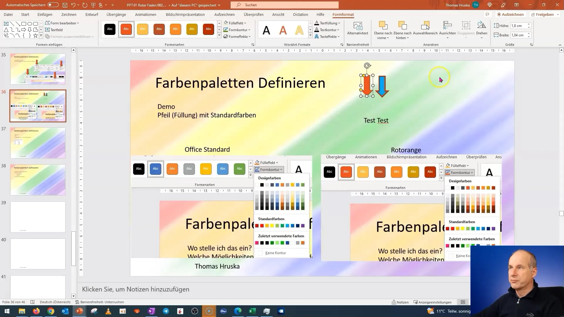 Ustvarjanje in prilagajanje profesionalnih barvnih shem v programu PowerPoint