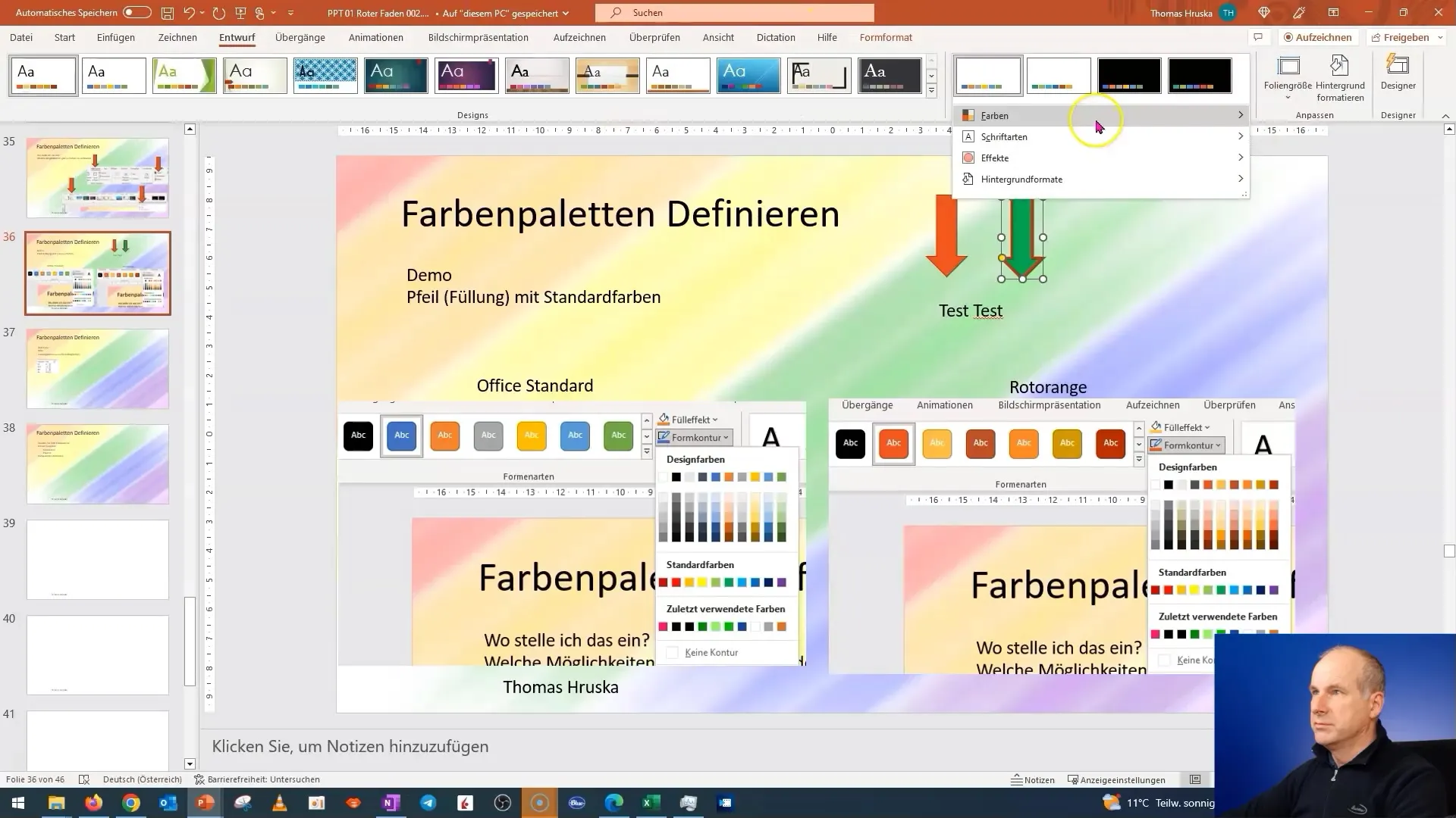 Opprett og tilpass profesjonelle fargeskjemaer i PowerPoint