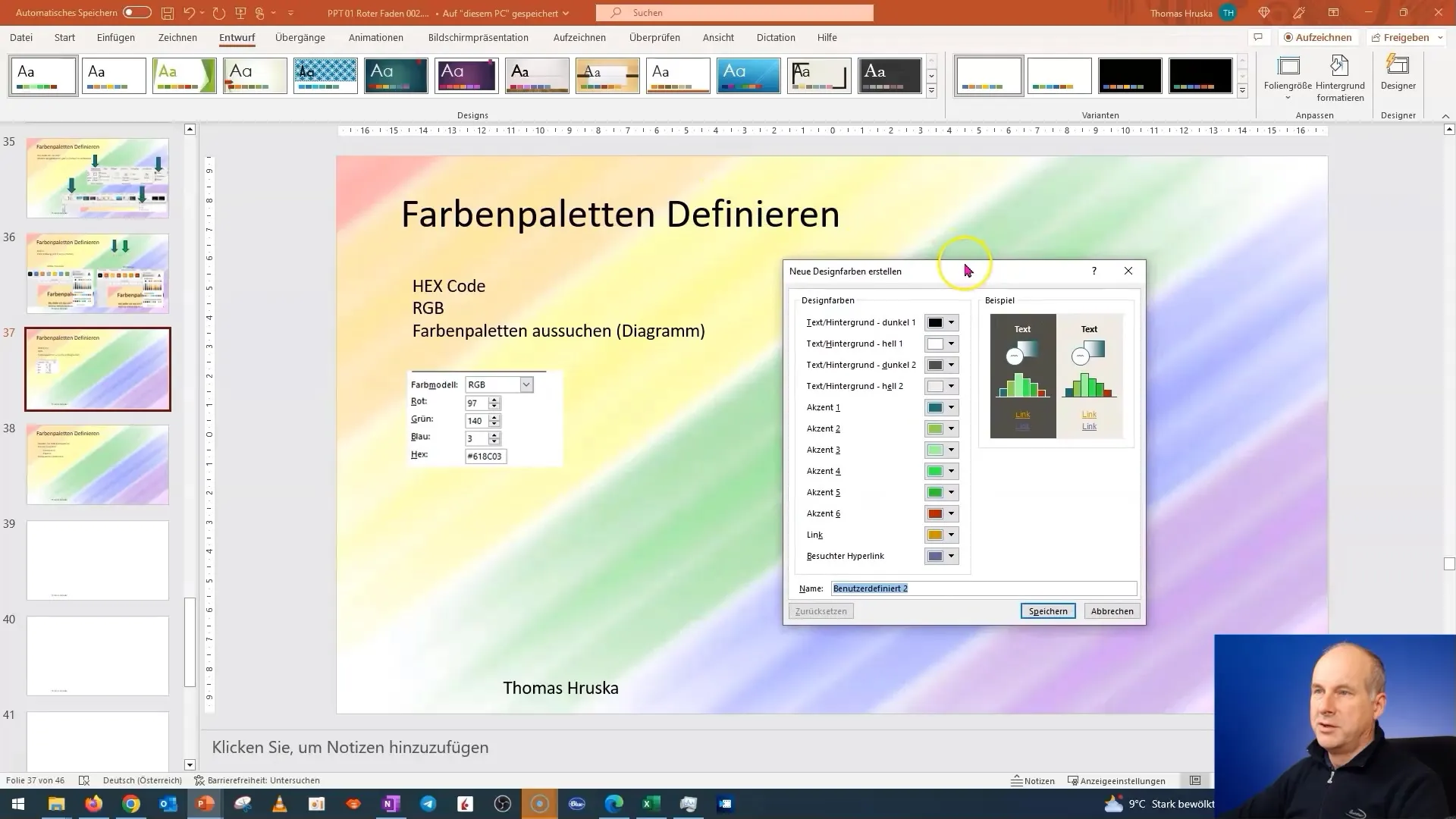 Create and customize professional color schemes in PowerPoint