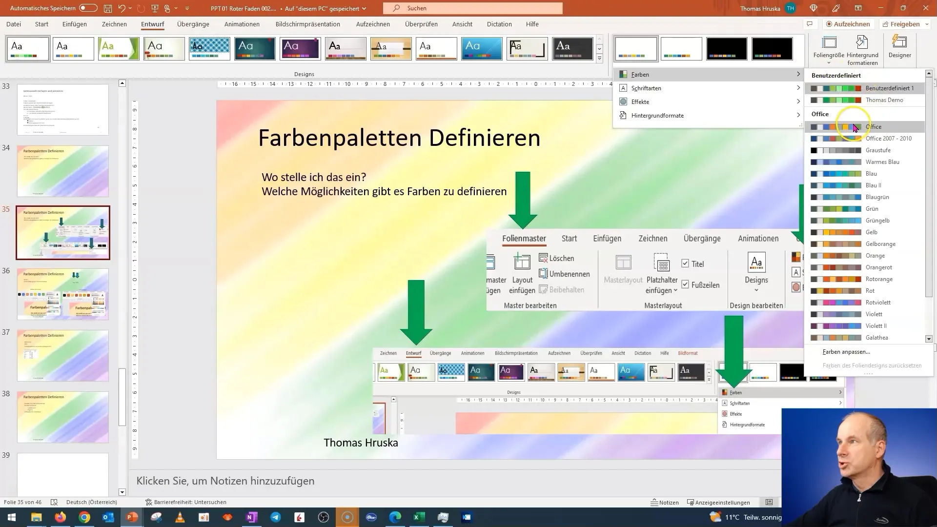 Create and customize professional color schemes in PowerPoint