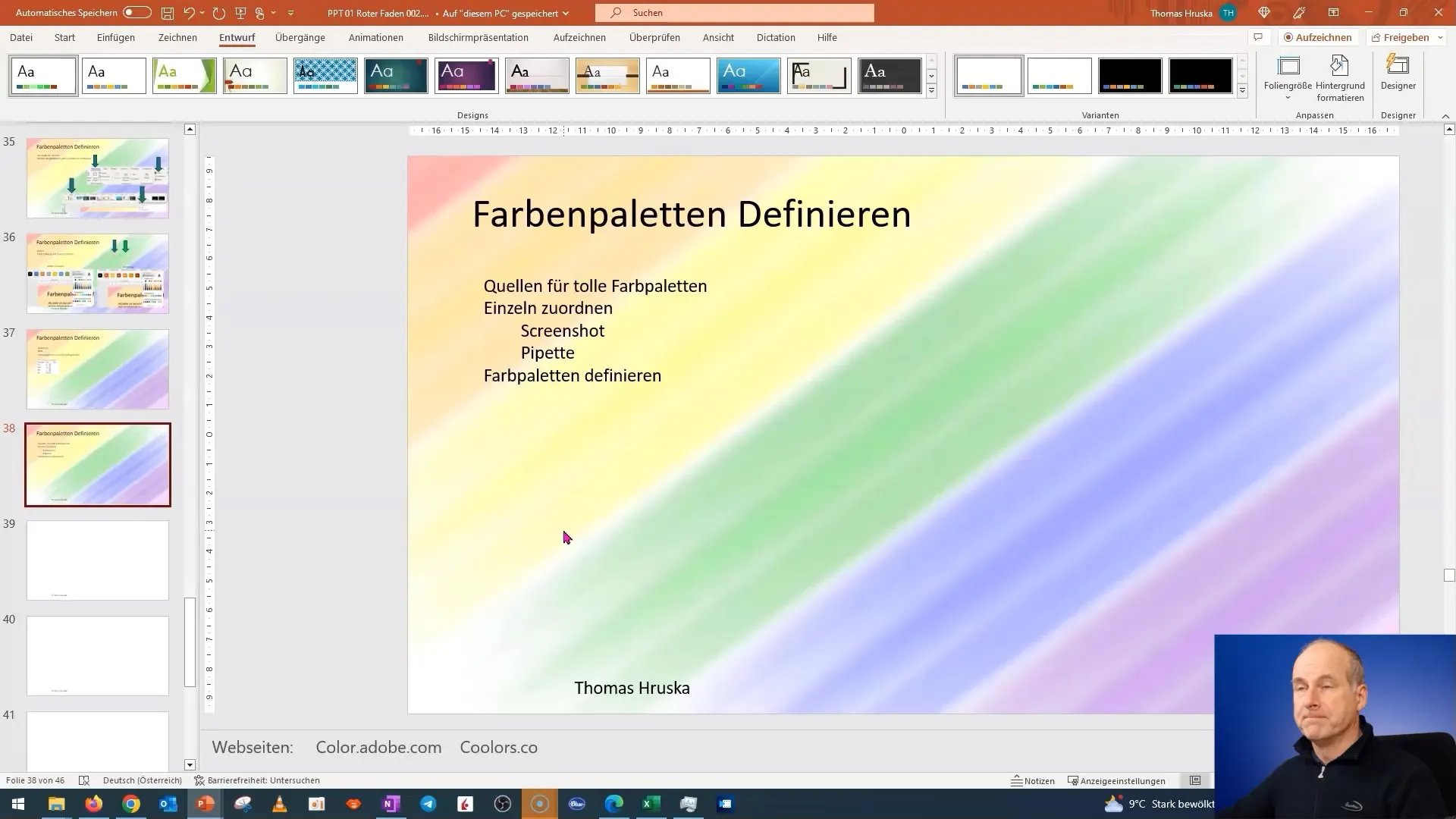 Tečaj PowerPoint: Učinkovito izkoristite spletna orodja za barvne palete