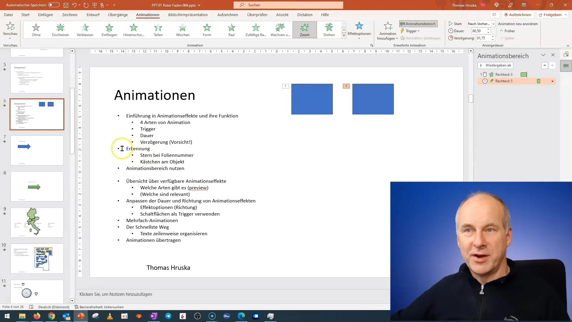 Animaciones de PowerPoint: Reconocer y utilizar funciones