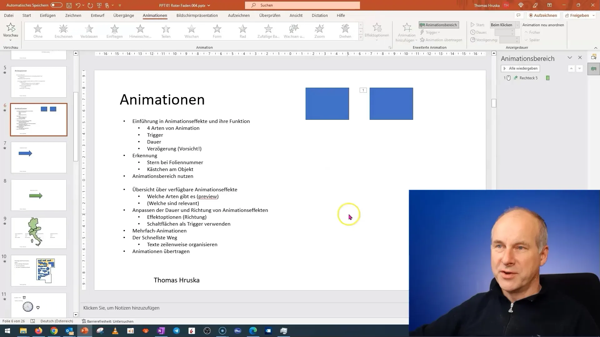 Učinkovito uporabljajte animacijske učinke za PowerPoint