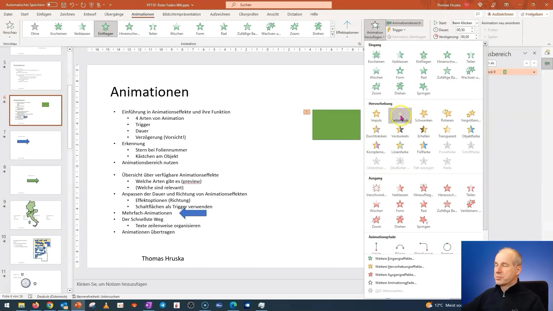 PowerPoint-Tutorial: Viacnásobné animácie a efektívna organizácia textu