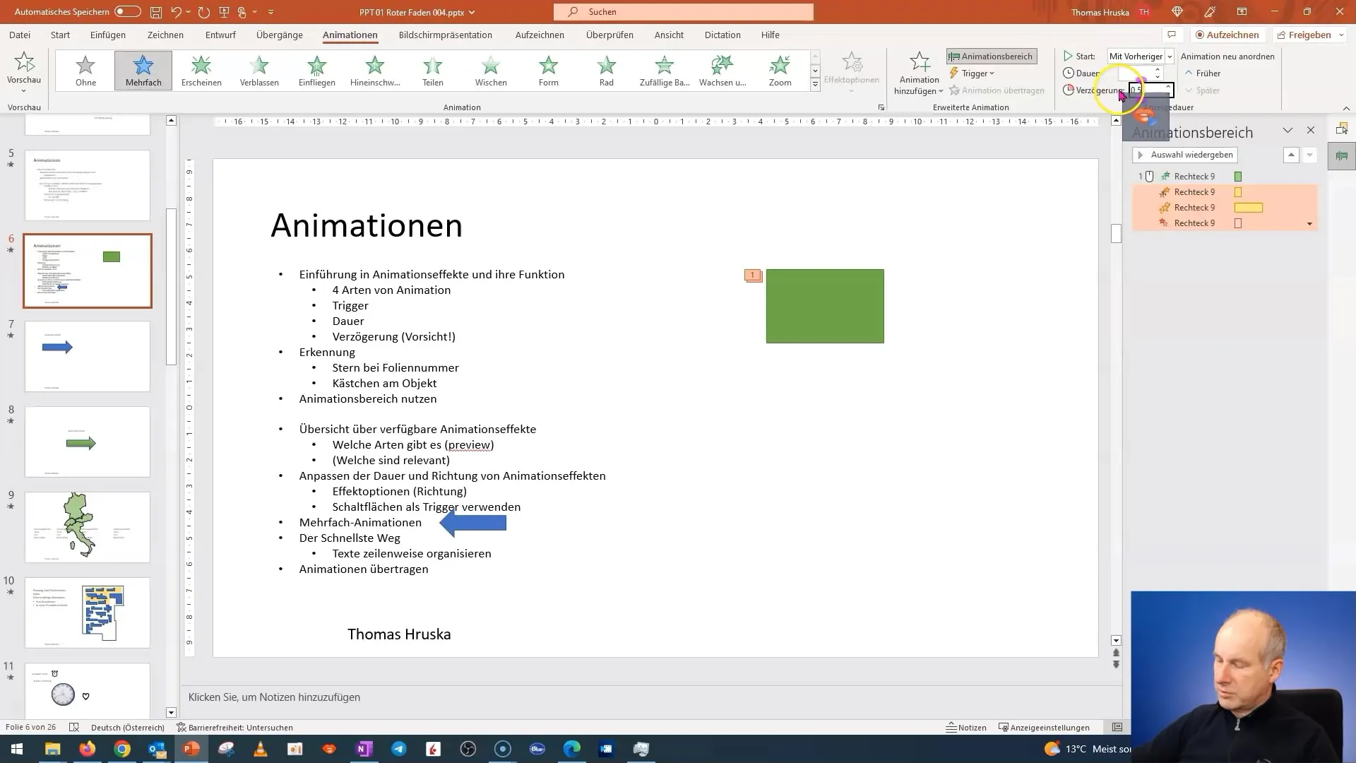 PowerPoint-Tutorial: Animace více objektů a efektivní organizace textu