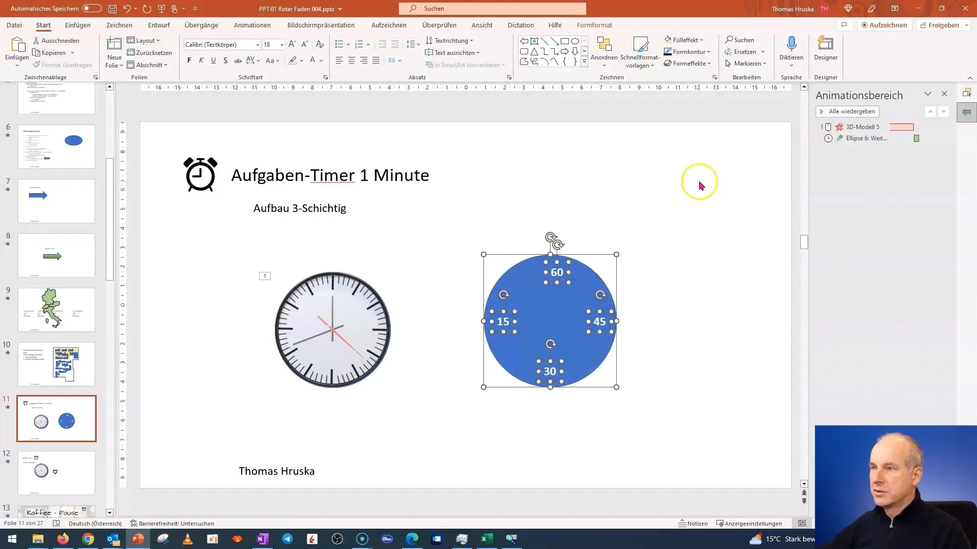 Buatlah timer hitung mundur yang unik untuk presentasi PowerPoint Anda