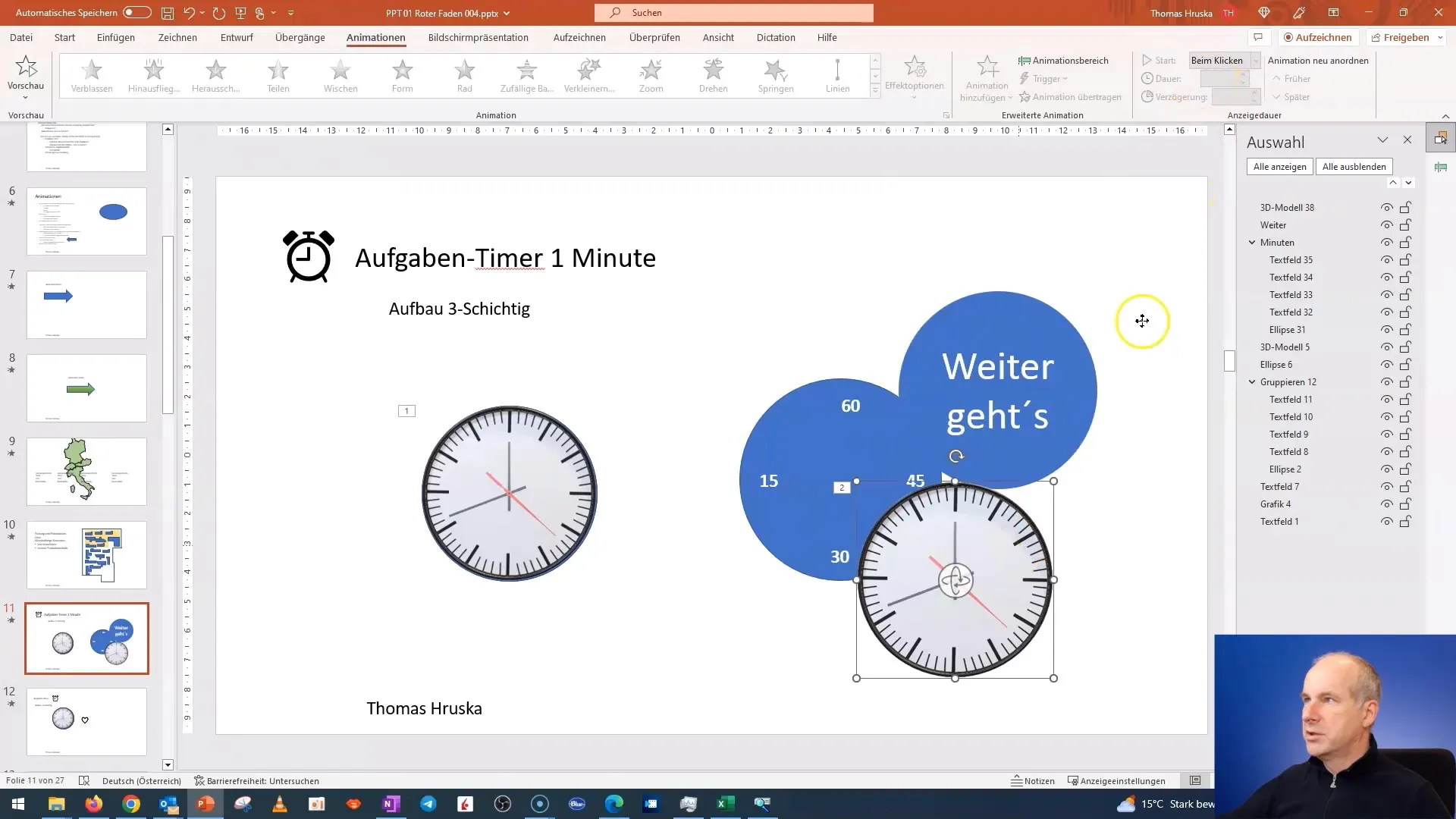 Buatlah penghitung mundur yang unik untuk presentasi PowerPointmu