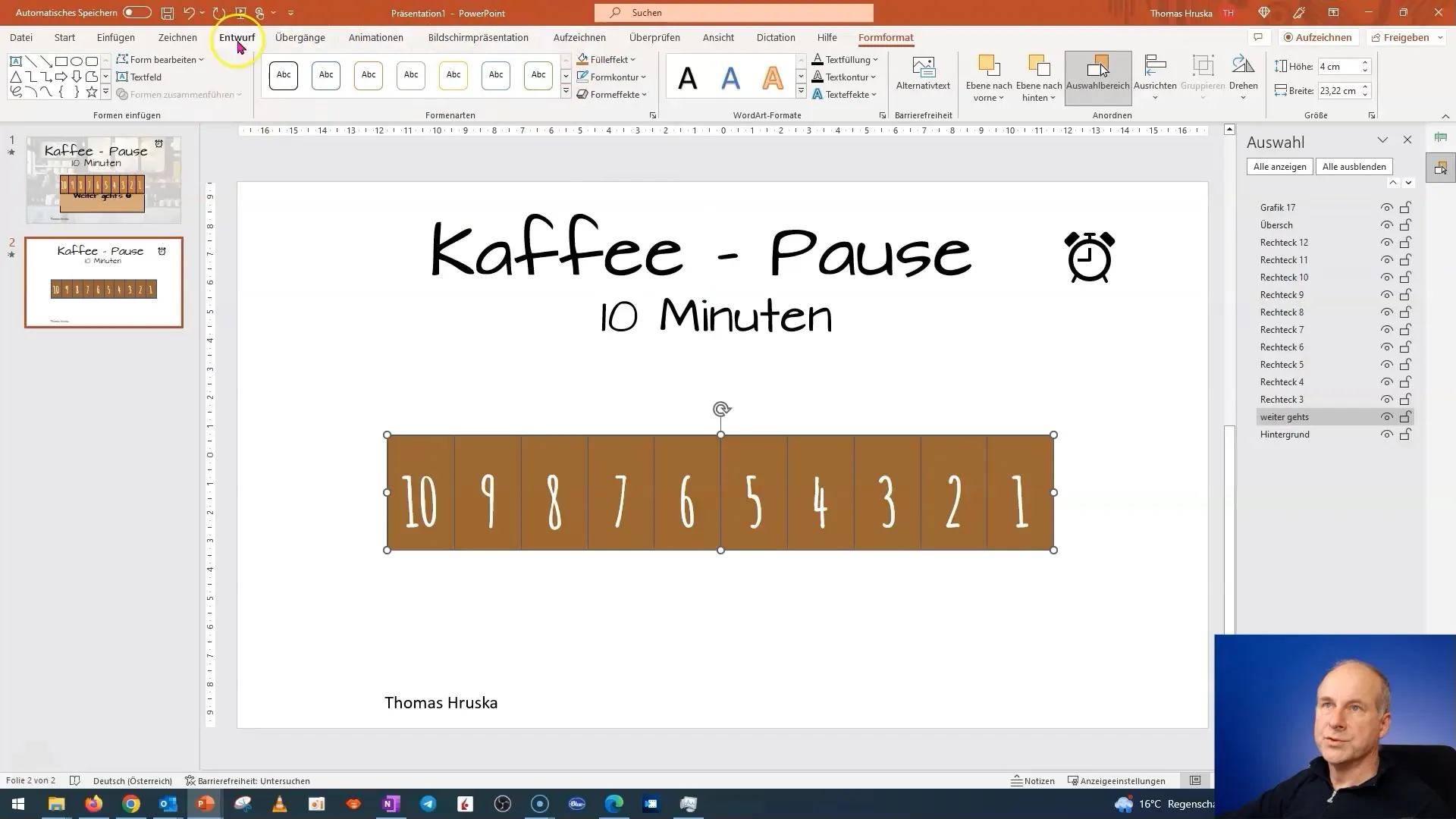 PowerPoint course: 12.10 | Exercise Animations – "Coffee Break" (Part 2)