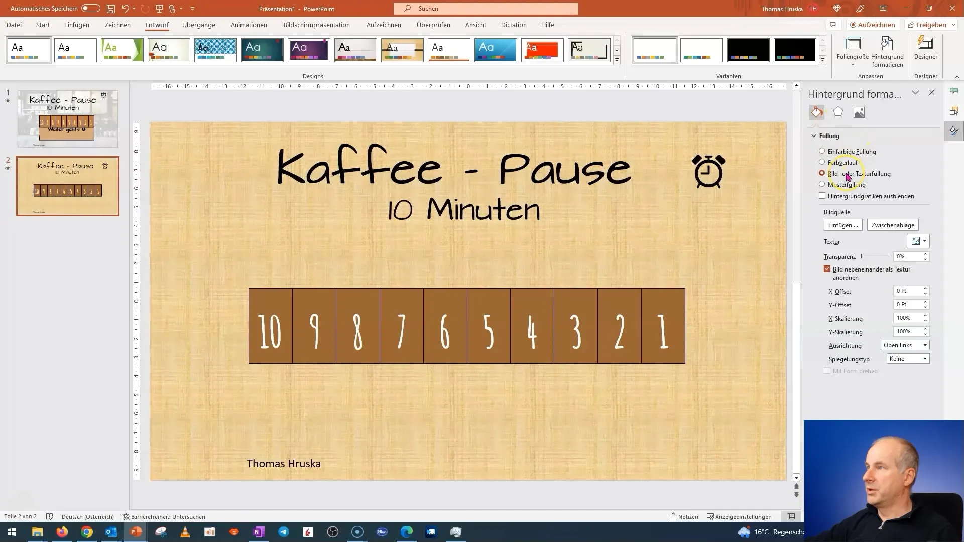 Curso de PowerPoint: 12.10 | Ejercicio de animaciones - "Pausa para café" (Parte 2)