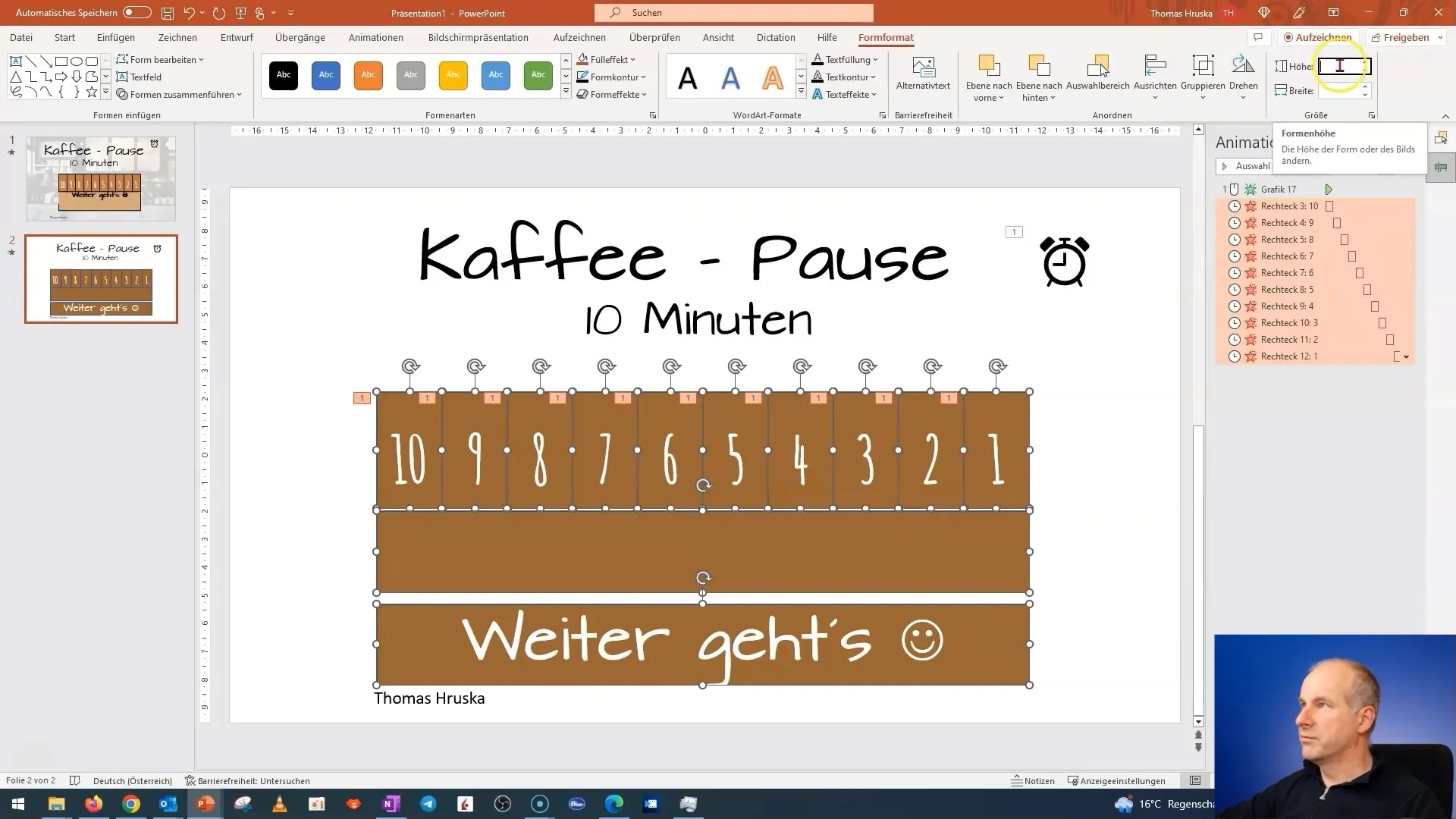 Cours de PowerPoint : 12.10 | Exercice d'animations - "Pause café" (Partie 2)