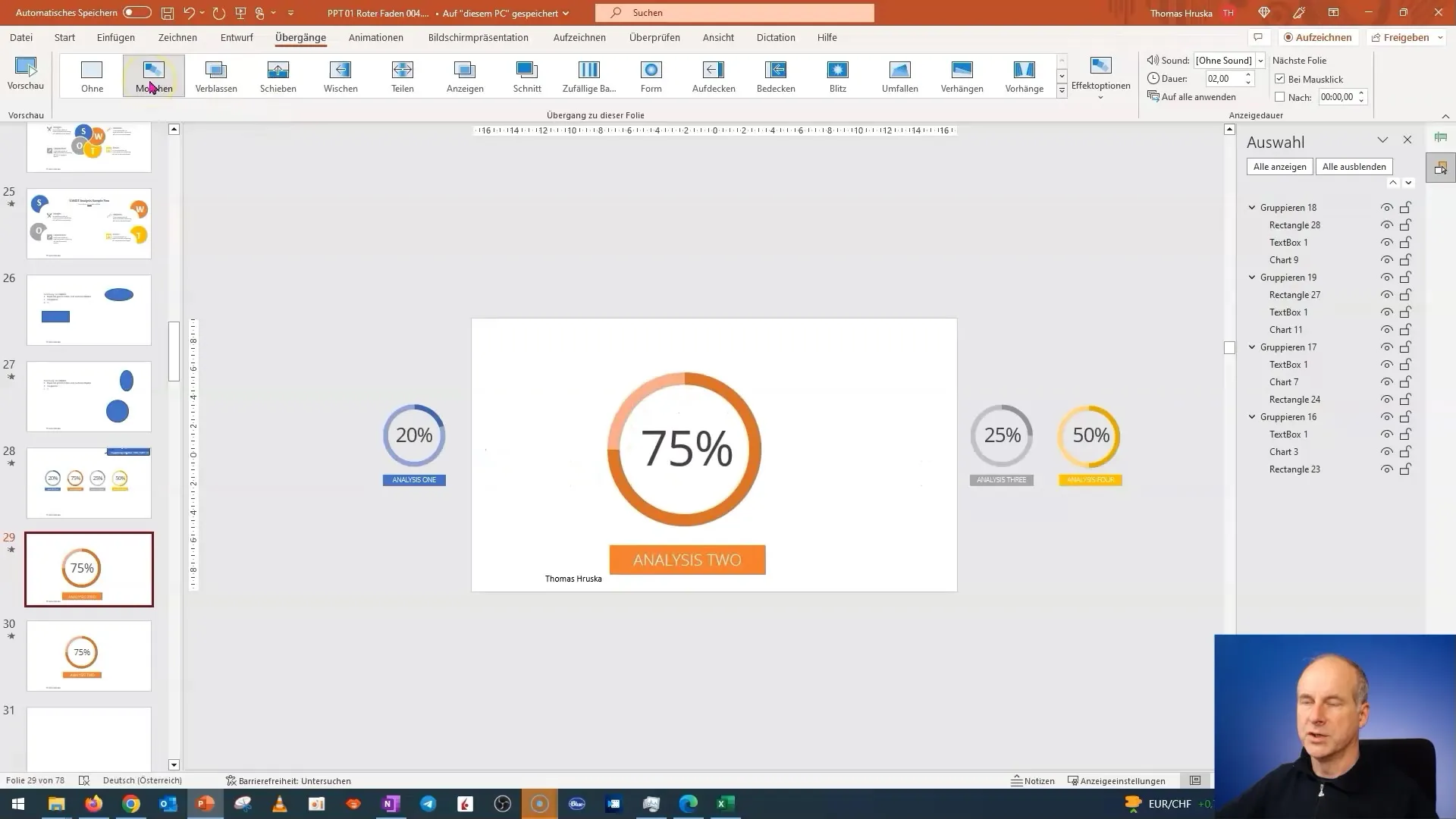 Lag imponerende Morph-overganger i PowerPoint