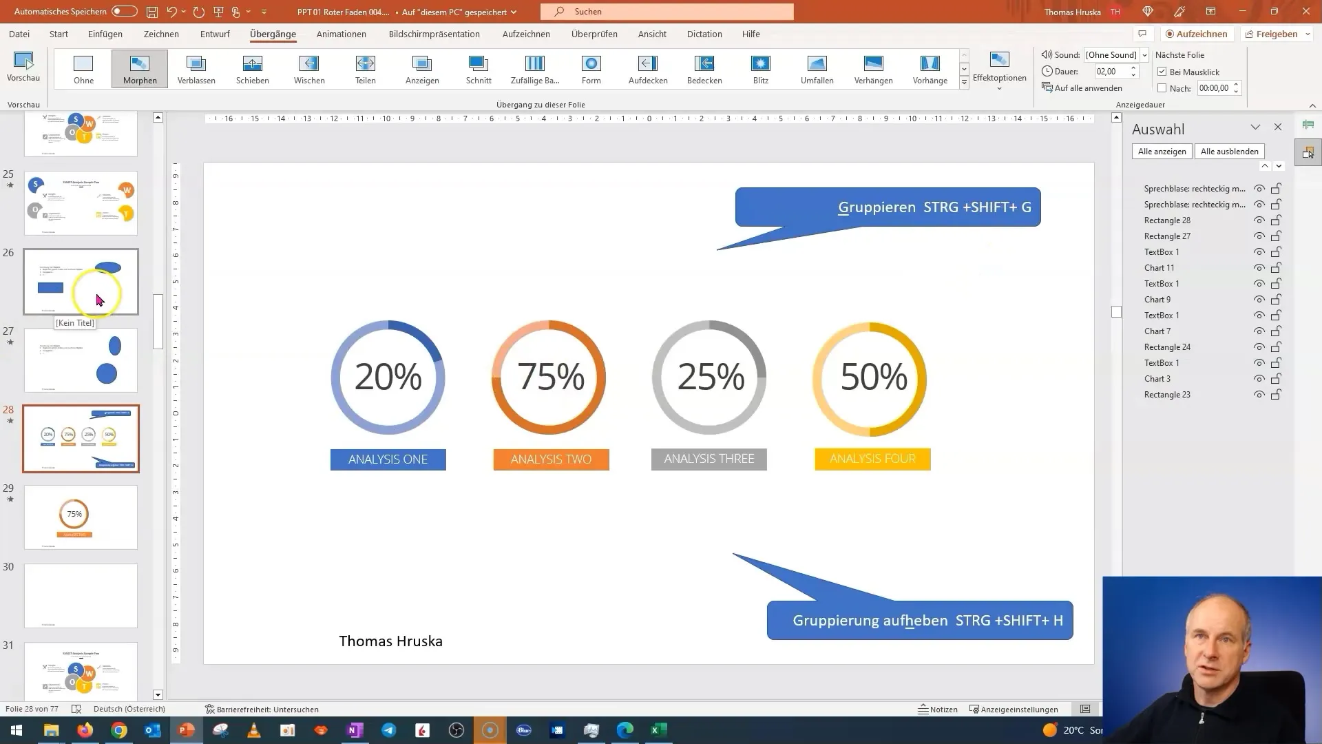 Crear transiciones de Morph impresionantes en PowerPoint