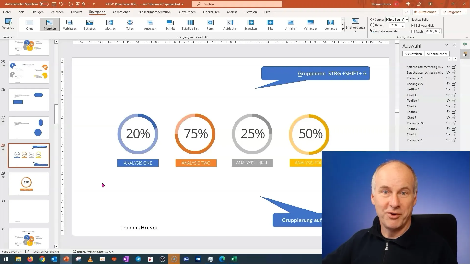 Créer des transitions Morph impressionnantes dans PowerPoint