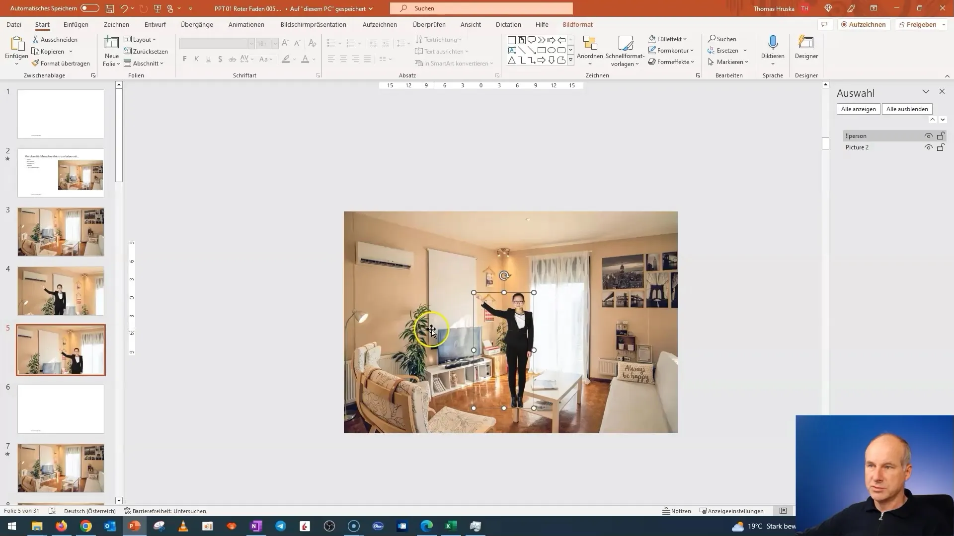 Crear transiciones en PowerPoint: Ideas para presentar tu sala de estar