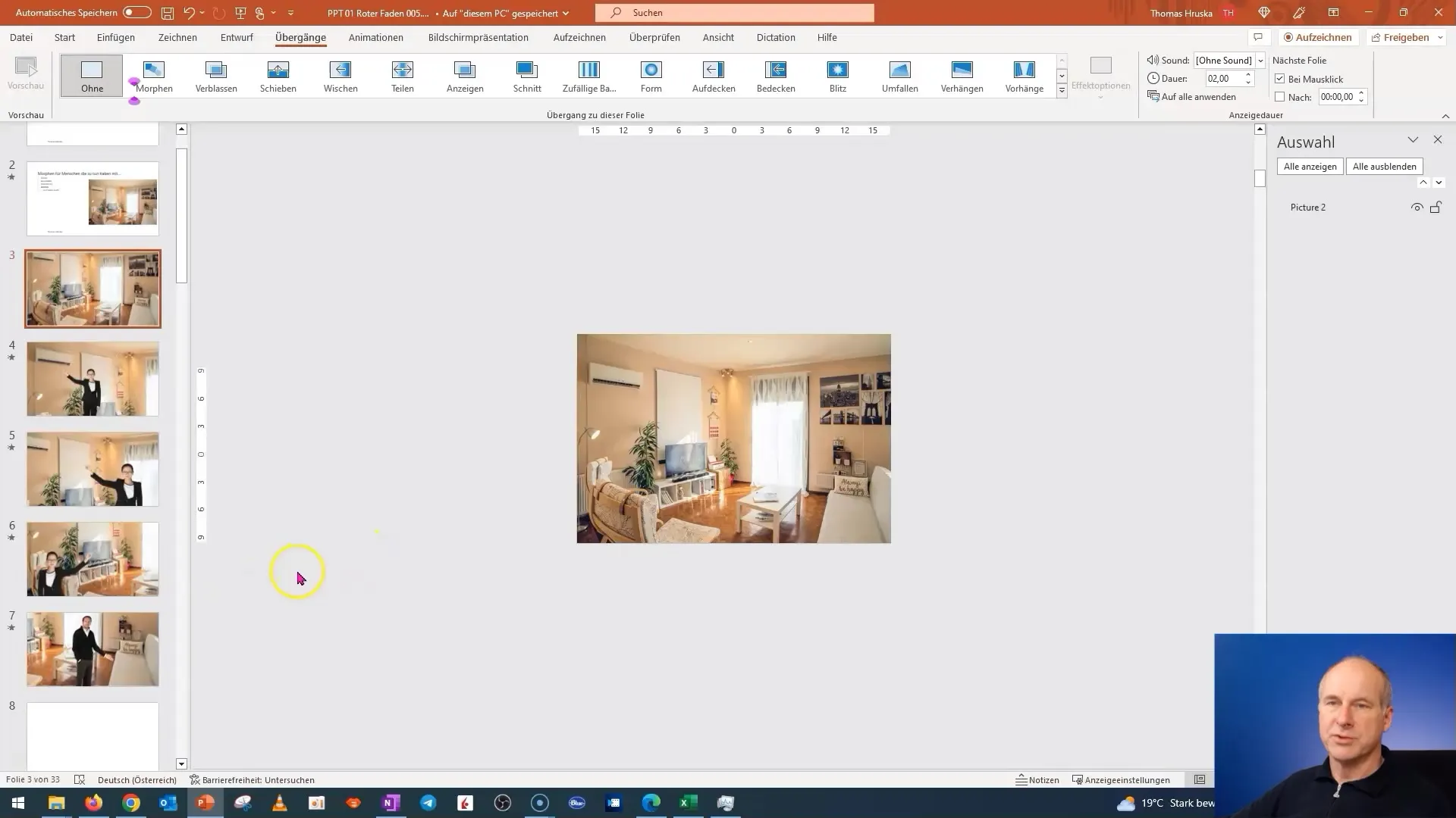 Morphing di PowerPoint: Ide untuk presentasi ruang tamu Anda