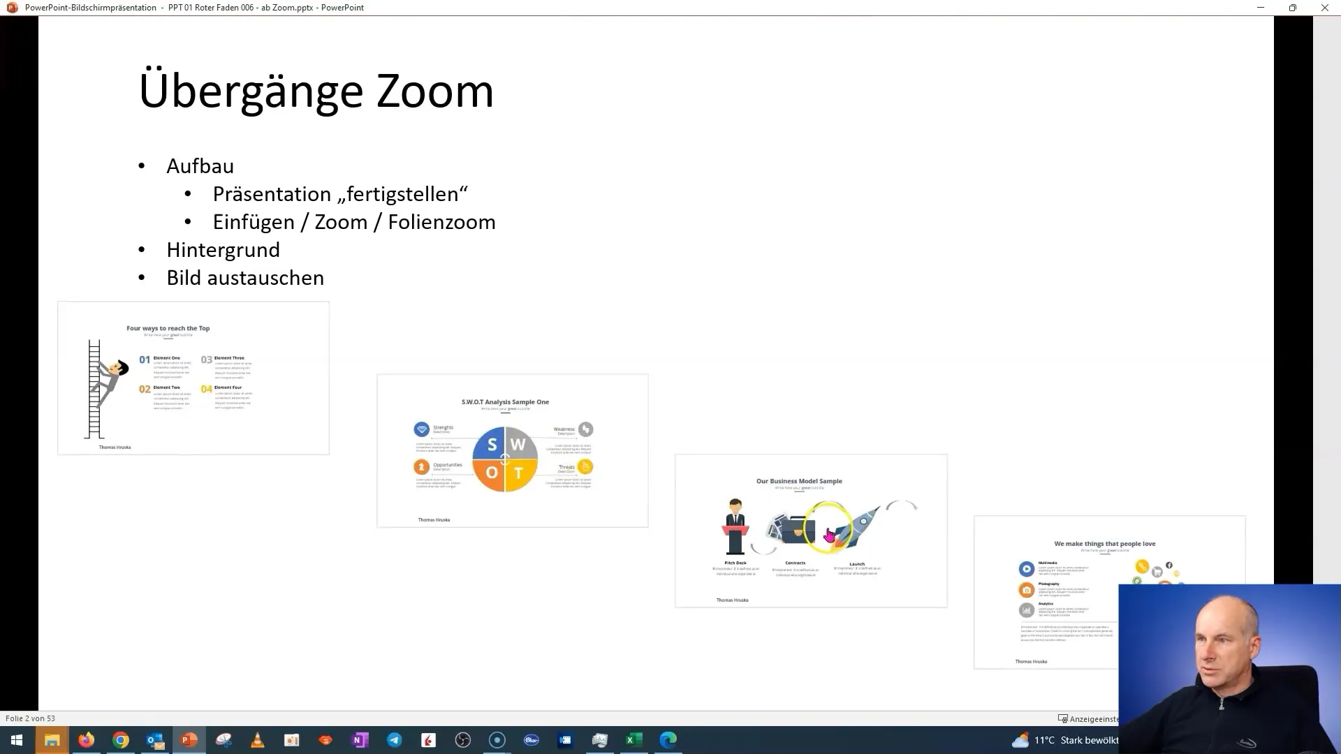 Kursus PowerPoint: Membangun zoom slide secara optimal