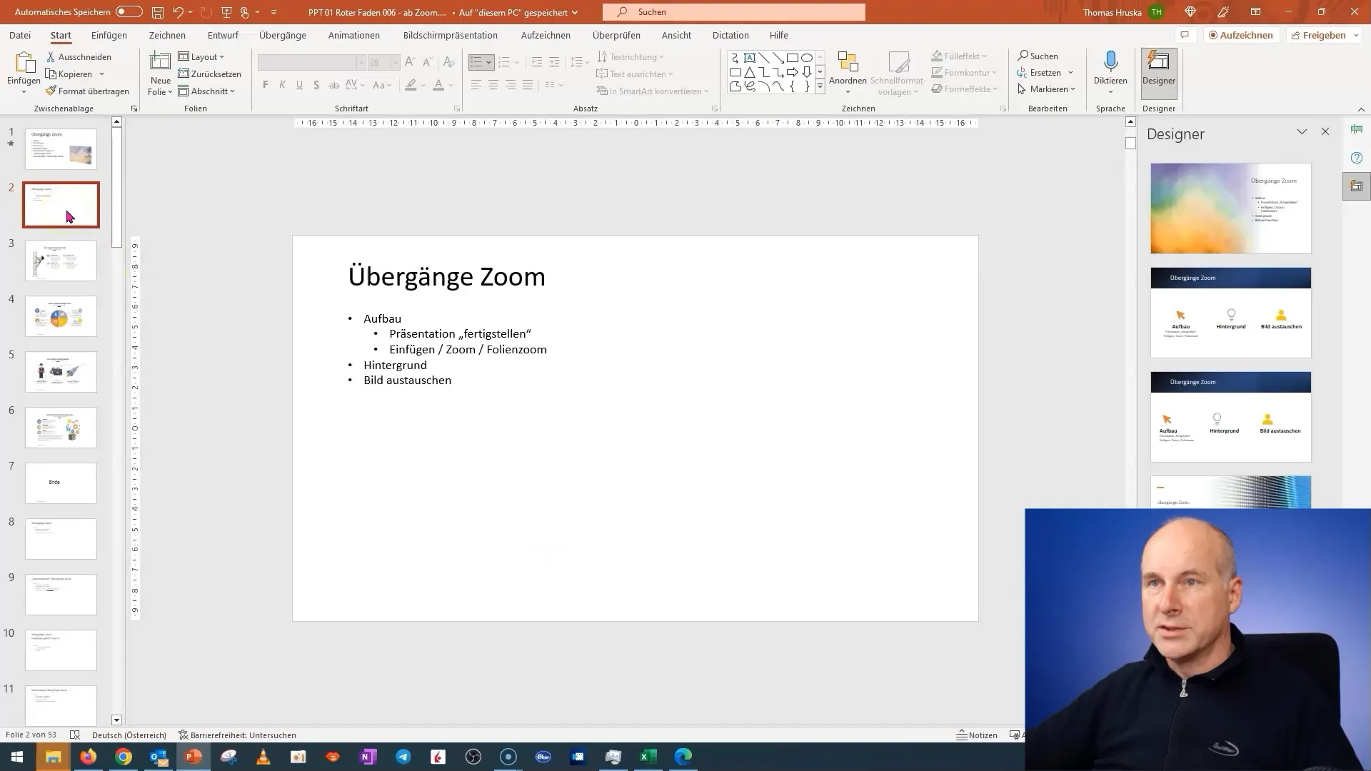 PowerPoint Course: Building up slide zoom optimally