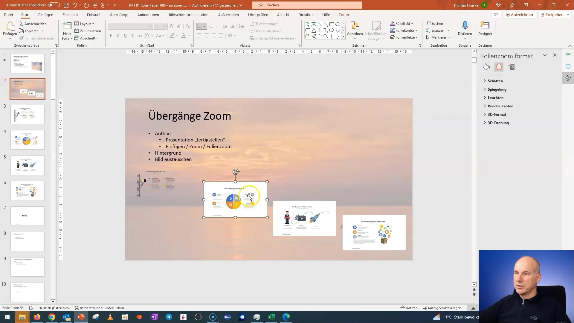 Kursus PowerPoint: Membangun zoom slide secara optimal